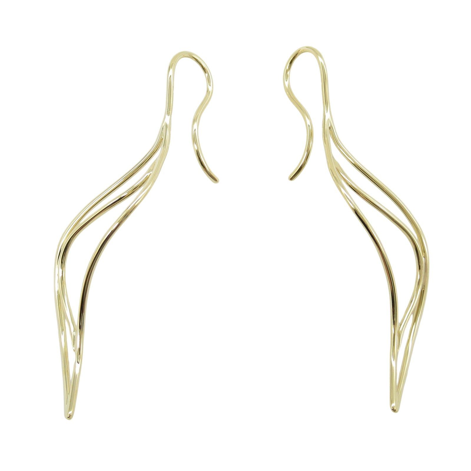 Tiffany & Co. Tiffany Co Wave Small Earrings K18 (Yellow Gold) Gold Size ONE SIZE - 2 Thumbnail