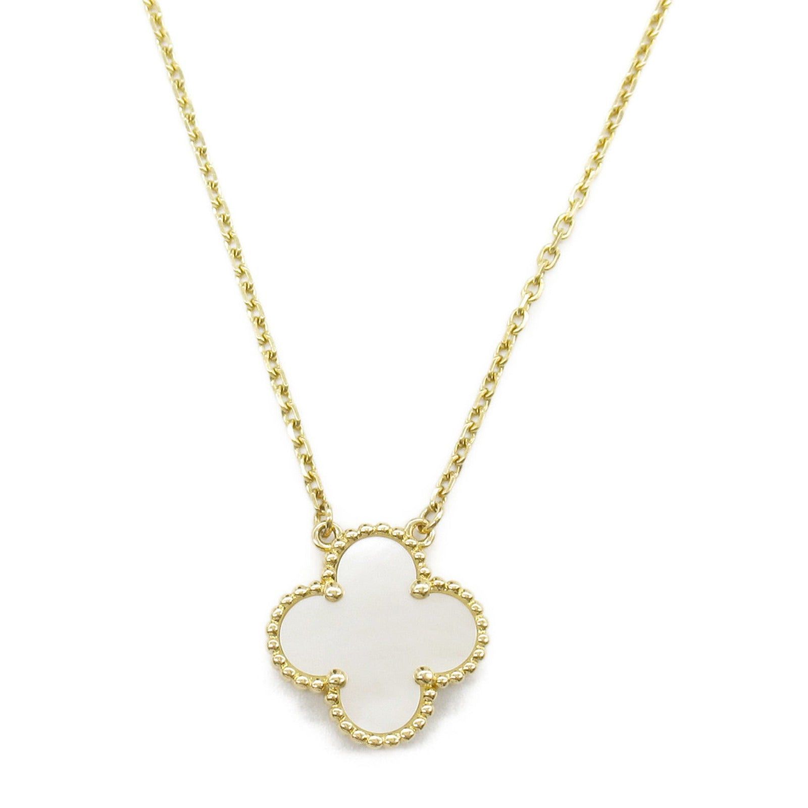Van Cleef & Arpels Van Cleef Arpels Alhambra Necklace Mother Of Pearl K18 (Yellow Gold) White Size ONE SIZE - 2 Thumbnail