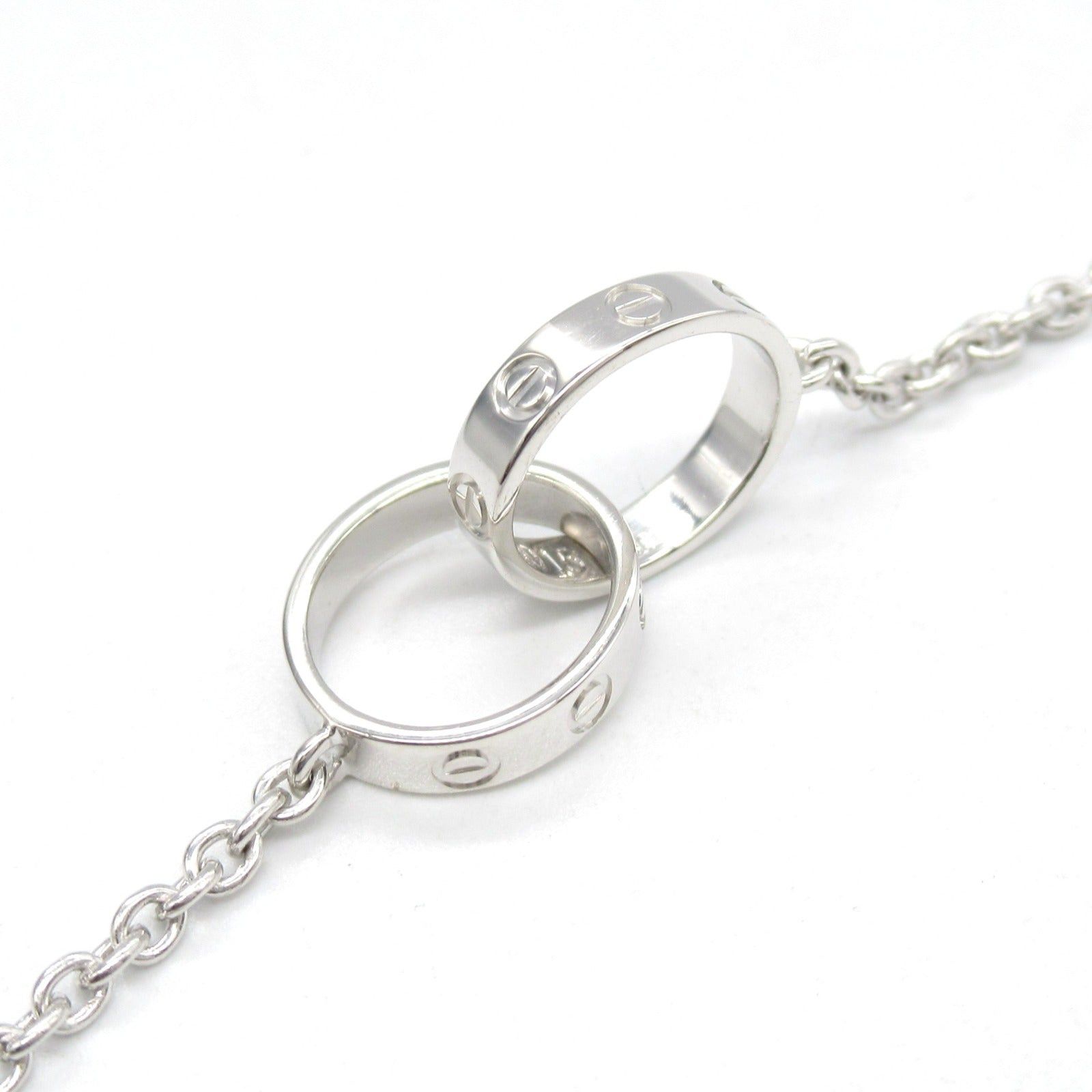 Cartier Cartier Baby Love Necklace K18Wg (White Gold) Silver Size ONE SIZE - 4 Thumbnail