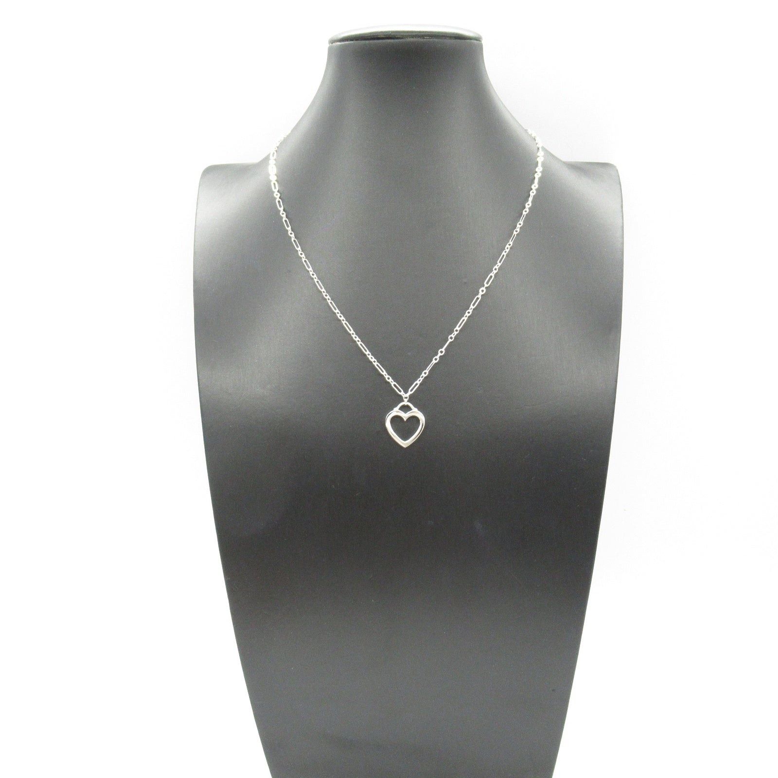 Tiffany & Co. Tiffany Co Sentimental Heart Necklace K18Wg (White Gold) Silver Size ONE SIZE - 7 Thumbnail