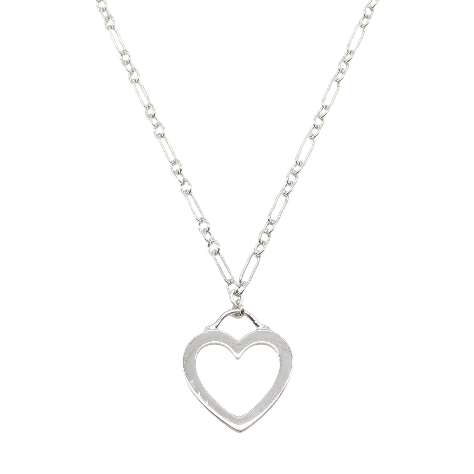 Tiffany & Co. Tiffany Co Sentimental Heart Necklace K18Wg (White Gold) Silver Size ONE SIZE - 2 Thumbnail