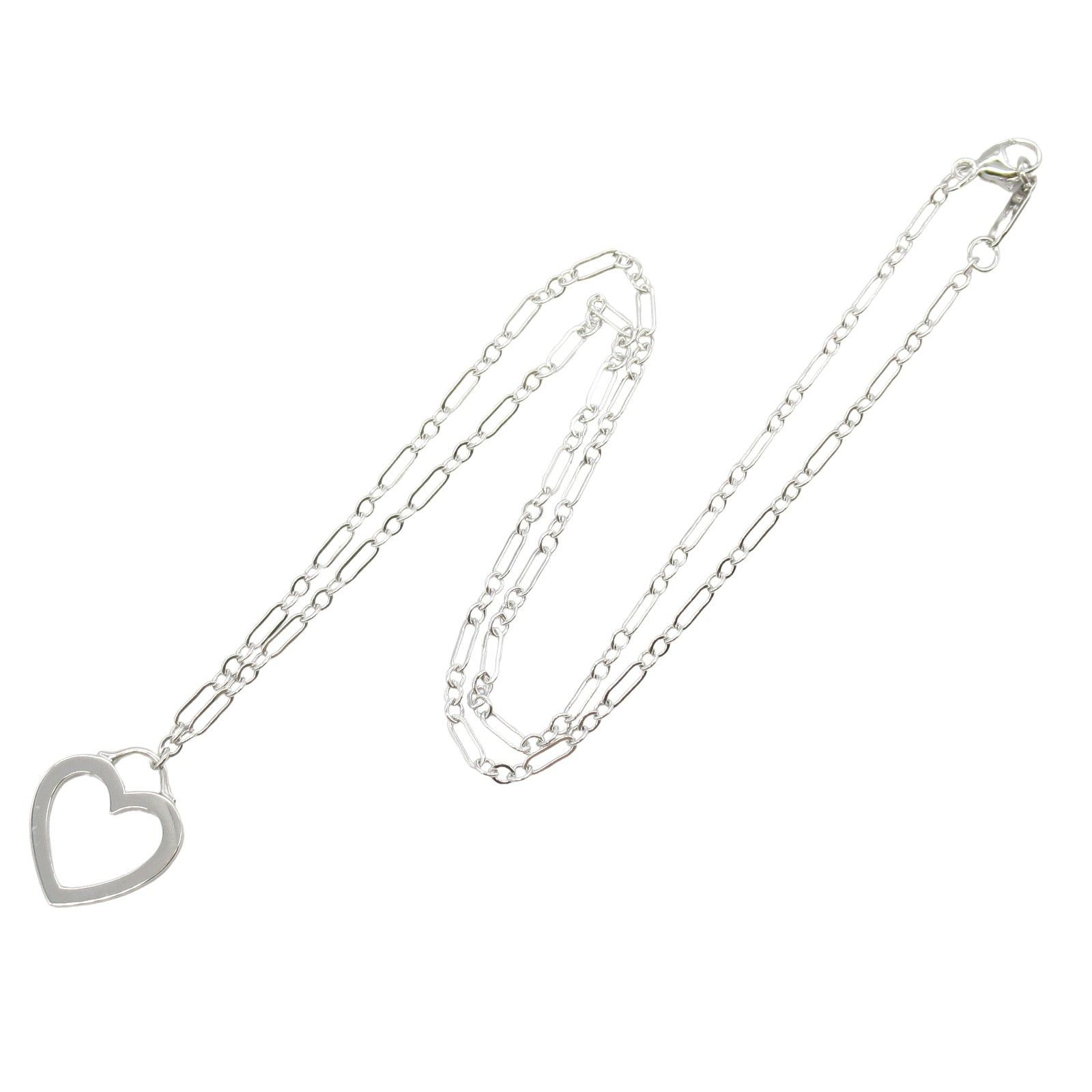 Tiffany & Co. Tiffany Co Sentimental Heart Necklace K18Wg (White Gold) Silver Size ONE SIZE - 3 Thumbnail