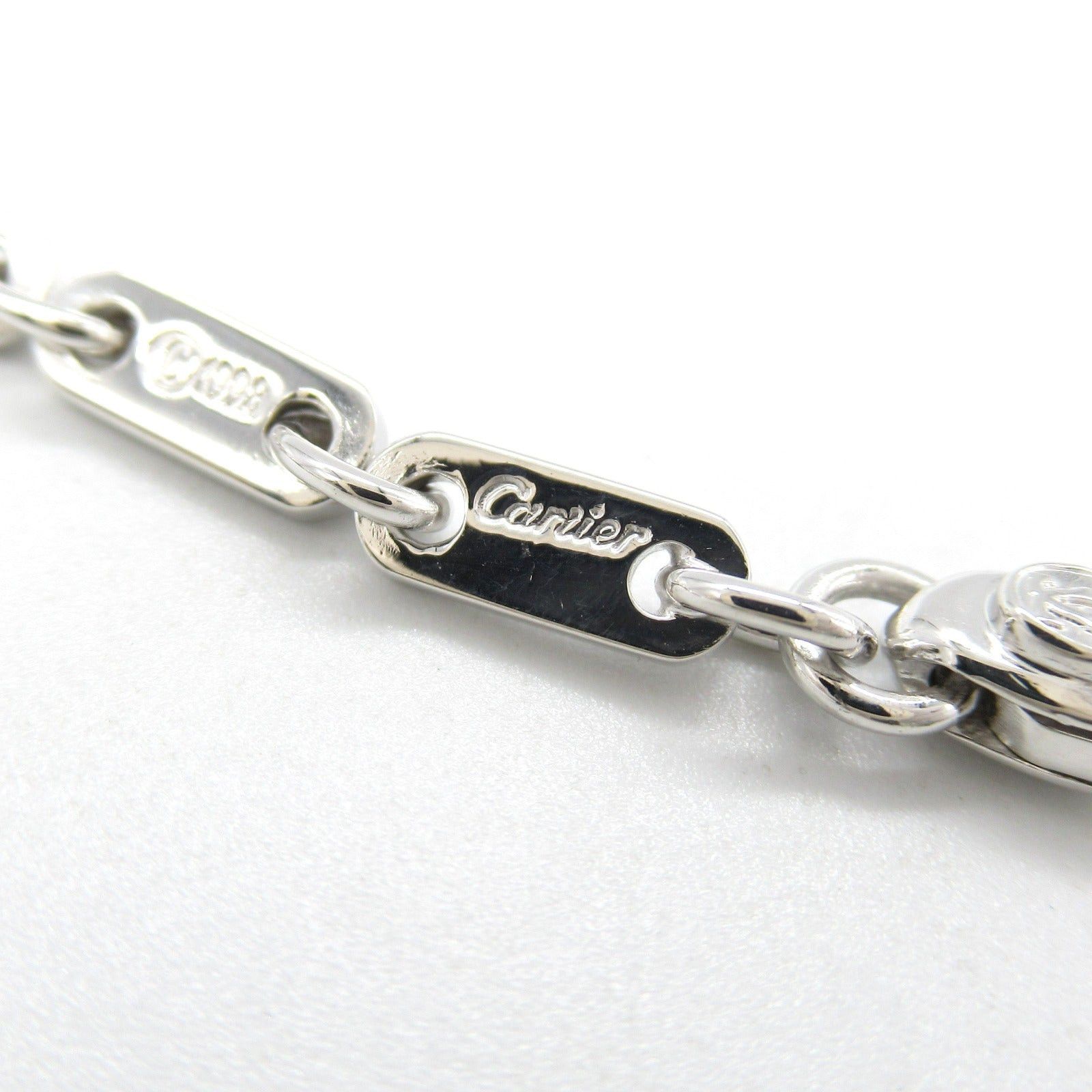 Cartier Cartier Figaro Bracelet K18Wg (White Gold) Silver Size ONE SIZE - 4 Thumbnail