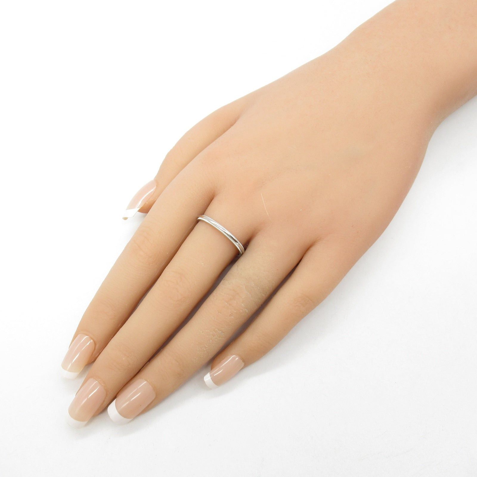 Tiffany & Co. Tiffany Co Milgrain Ring Pt950 Platinum Silver Size ONE SIZE - 7 Thumbnail