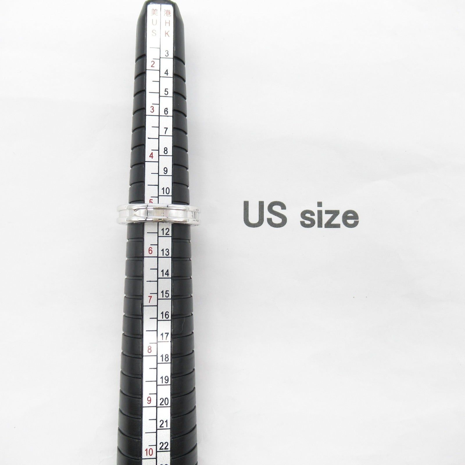 Bvlgari Bvlgari B Zero One Ring 1Belt K18Wg (White Gold) Silver Size ONE SIZE - 7 Thumbnail
