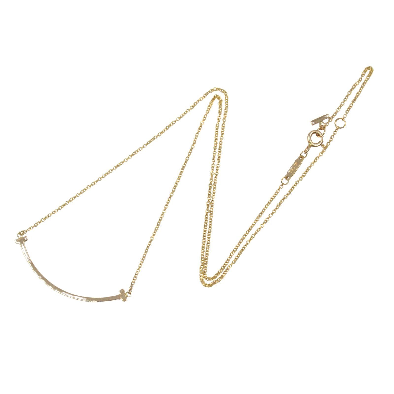 Tiffany & Co. Tiffany Co T-Smile Small Necklace K18Pg (Pink Gold) Gold Size ONE SIZE - 3 Thumbnail