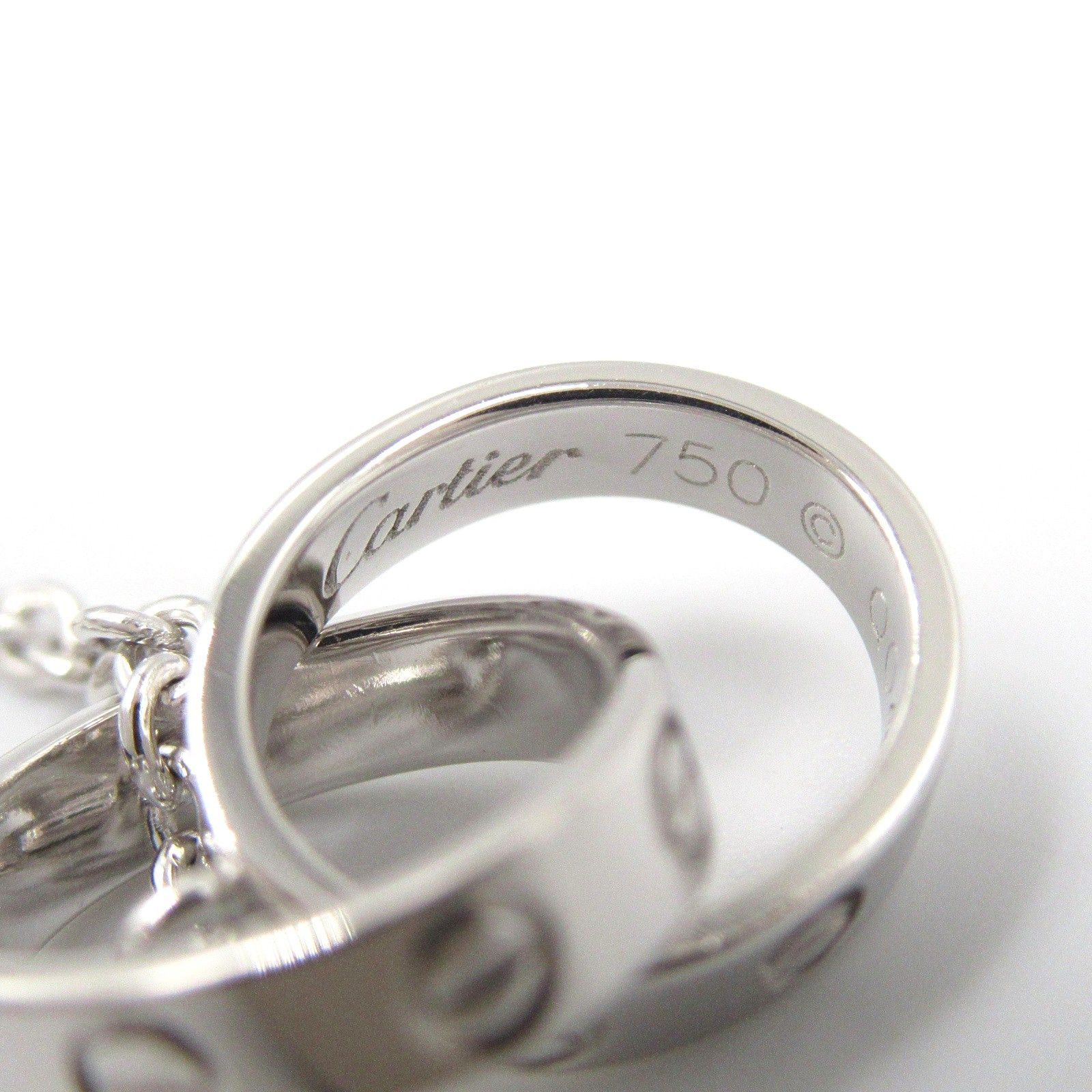 Cartier Cartier Baby Love Necklace K18Wg (White Gold) Silver Size ONE SIZE - 4 Thumbnail