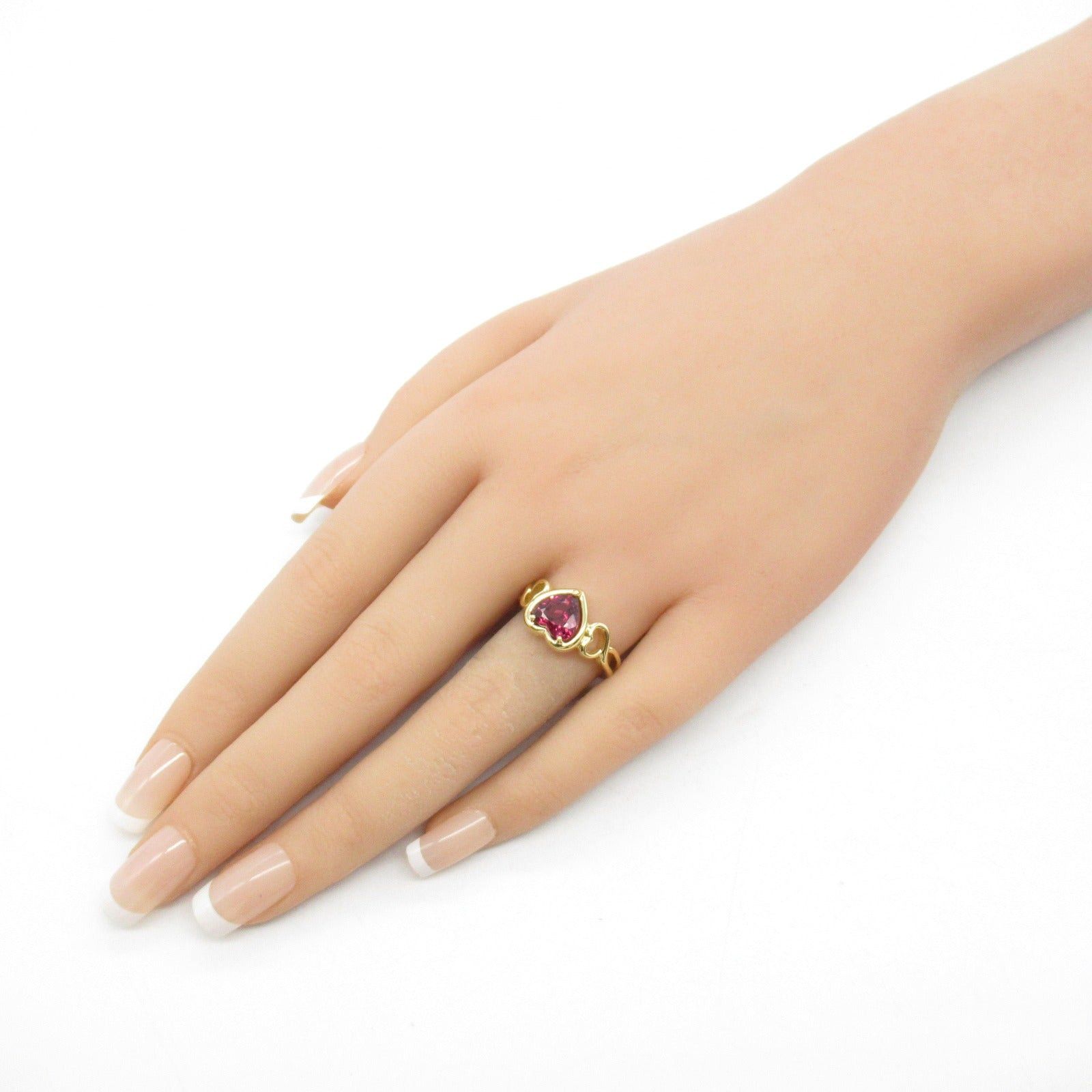 Tiffany & Co. Tiffany Co Garnet Heart Ring K18 (Yellow Gold) Red Size ONE SIZE - 8 Thumbnail
