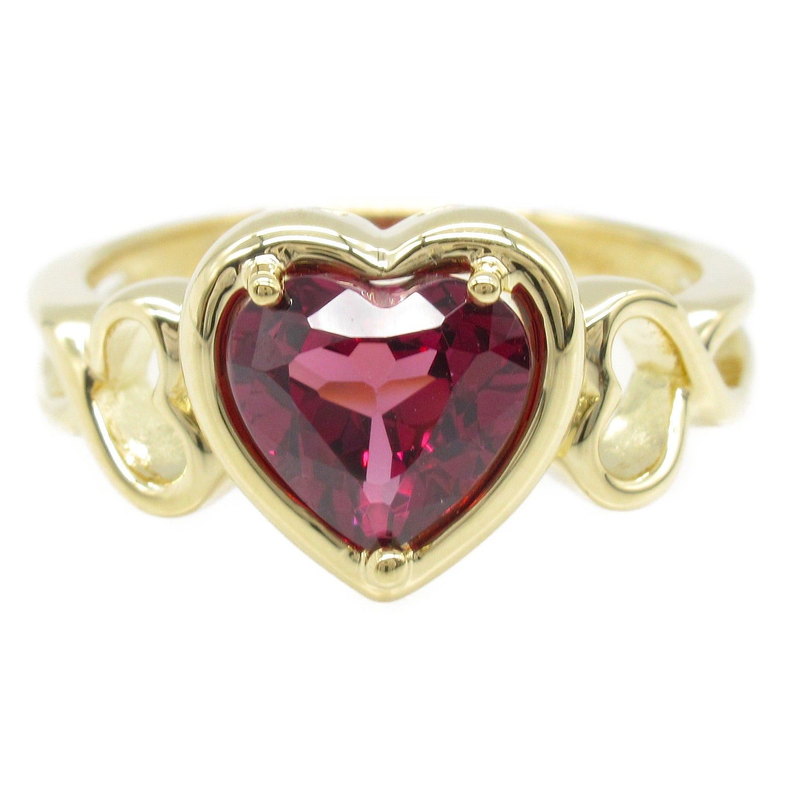Tiffany & Co. Tiffany Co Garnet Heart Ring K18 (Yellow Gold) Red Size ONE SIZE - 2 Thumbnail