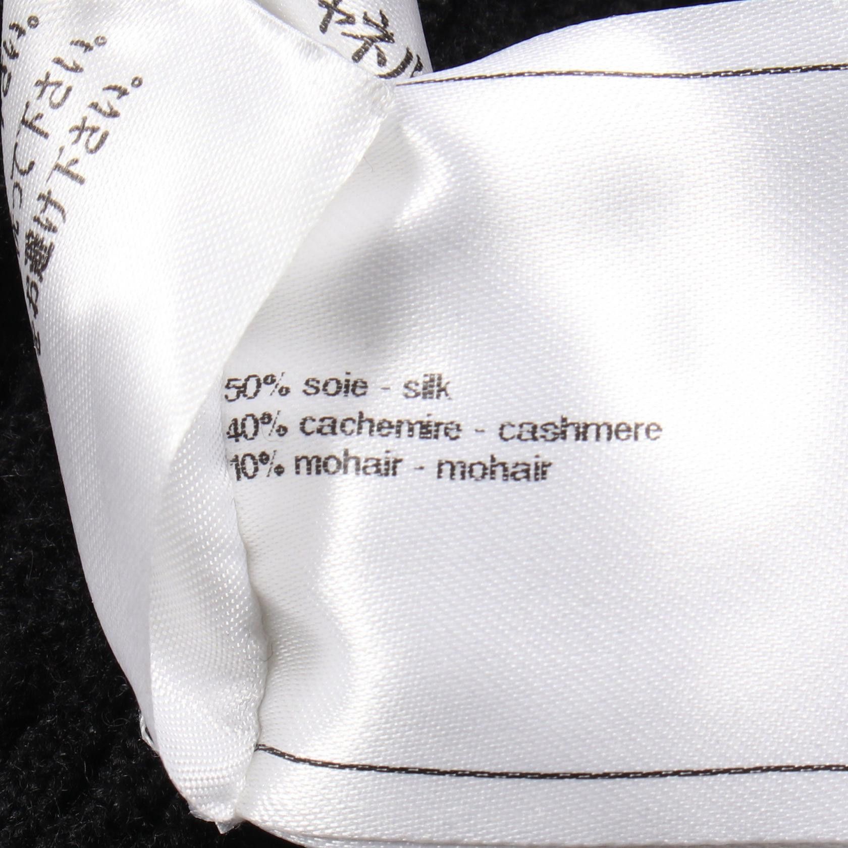 Chanel Chanel Camellia Button Knit Dress Silk Cashmere Black Pink Gray Size ONE SIZE - 5 Thumbnail