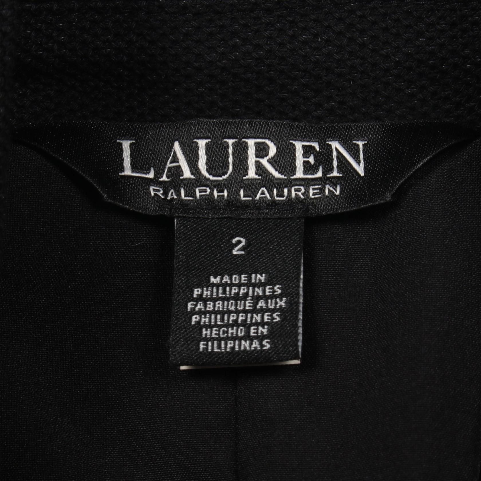 Ralph Lauren Ralph Lauren Blazer Cotton Black Size ONE SIZE - 3 Thumbnail