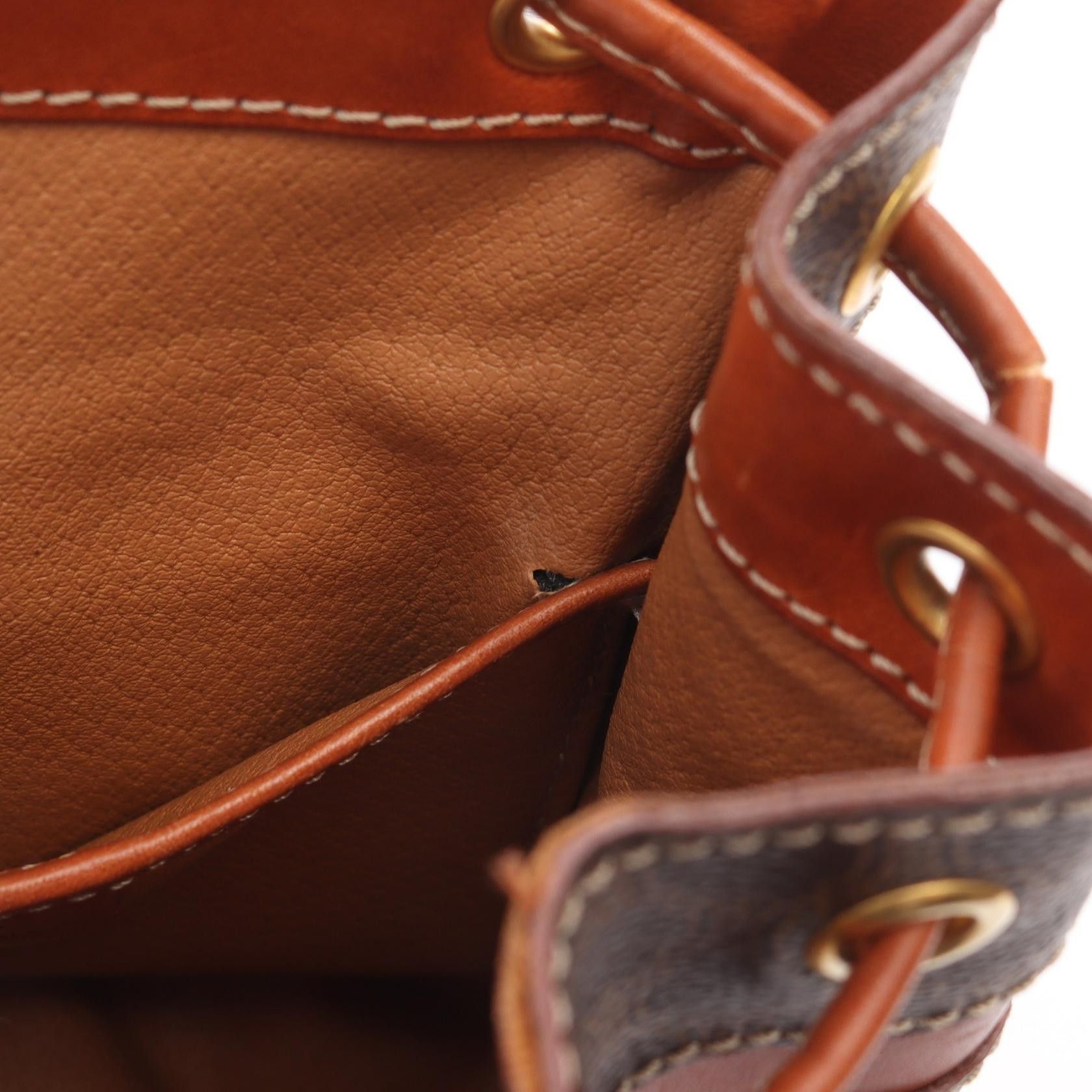 Celine Celine Macadam Backpack Rucksack Stripes Leather Brown Size ONE SIZE - 6 Thumbnail