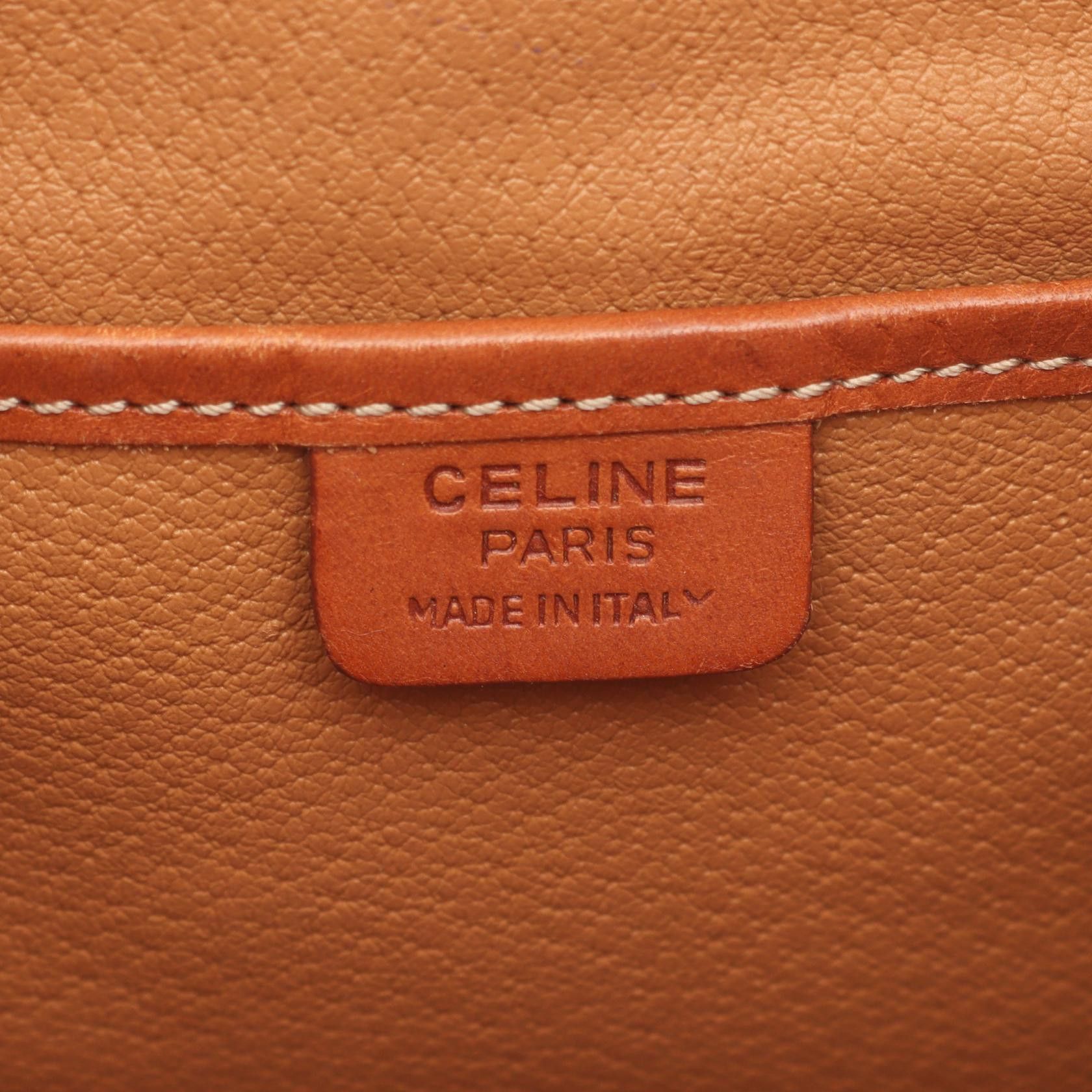 Celine Celine Macadam Backpack Rucksack Stripes Leather Brown Size ONE SIZE - 4 Thumbnail