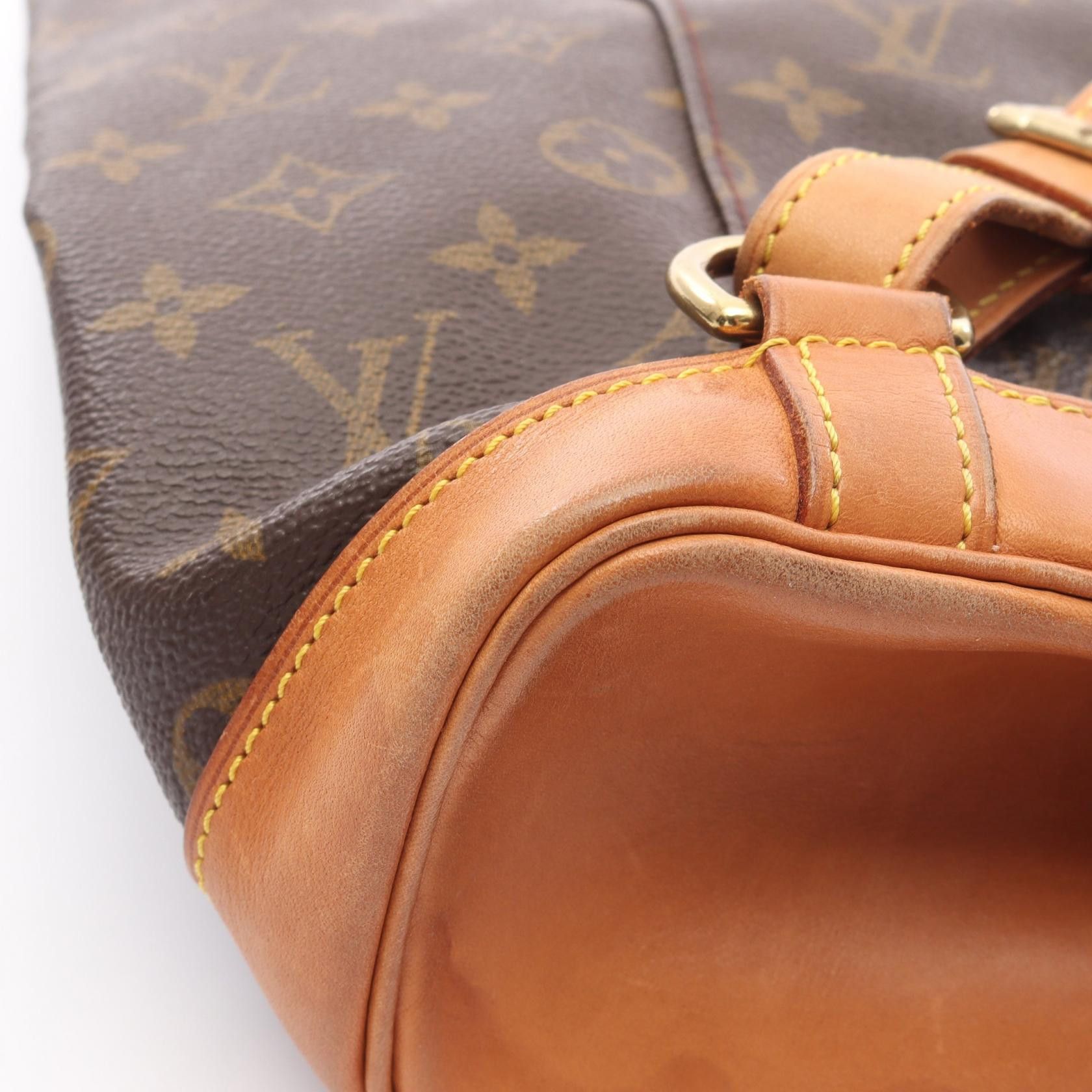 Louis Vuitton Louis Vuitton Montsouris Gm Monogram Backpack Rucksack Leather Brown Size ONE SIZE - 9 Thumbnail