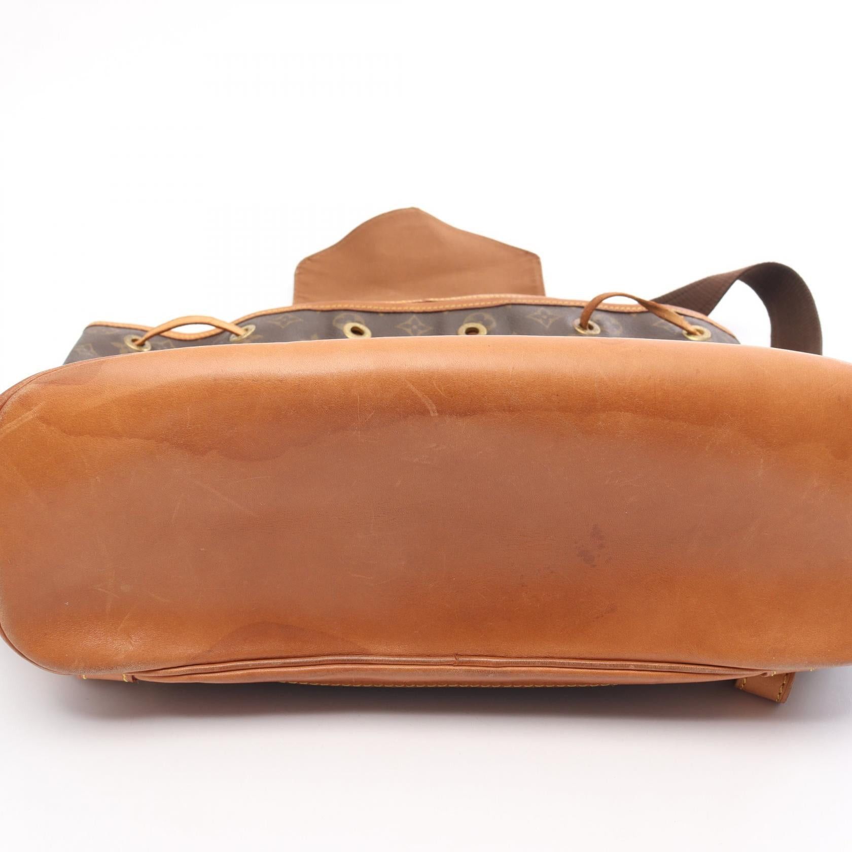 Louis Vuitton Louis Vuitton Montsouris Gm Monogram Backpack Rucksack Leather Brown Size ONE SIZE - 7 Thumbnail
