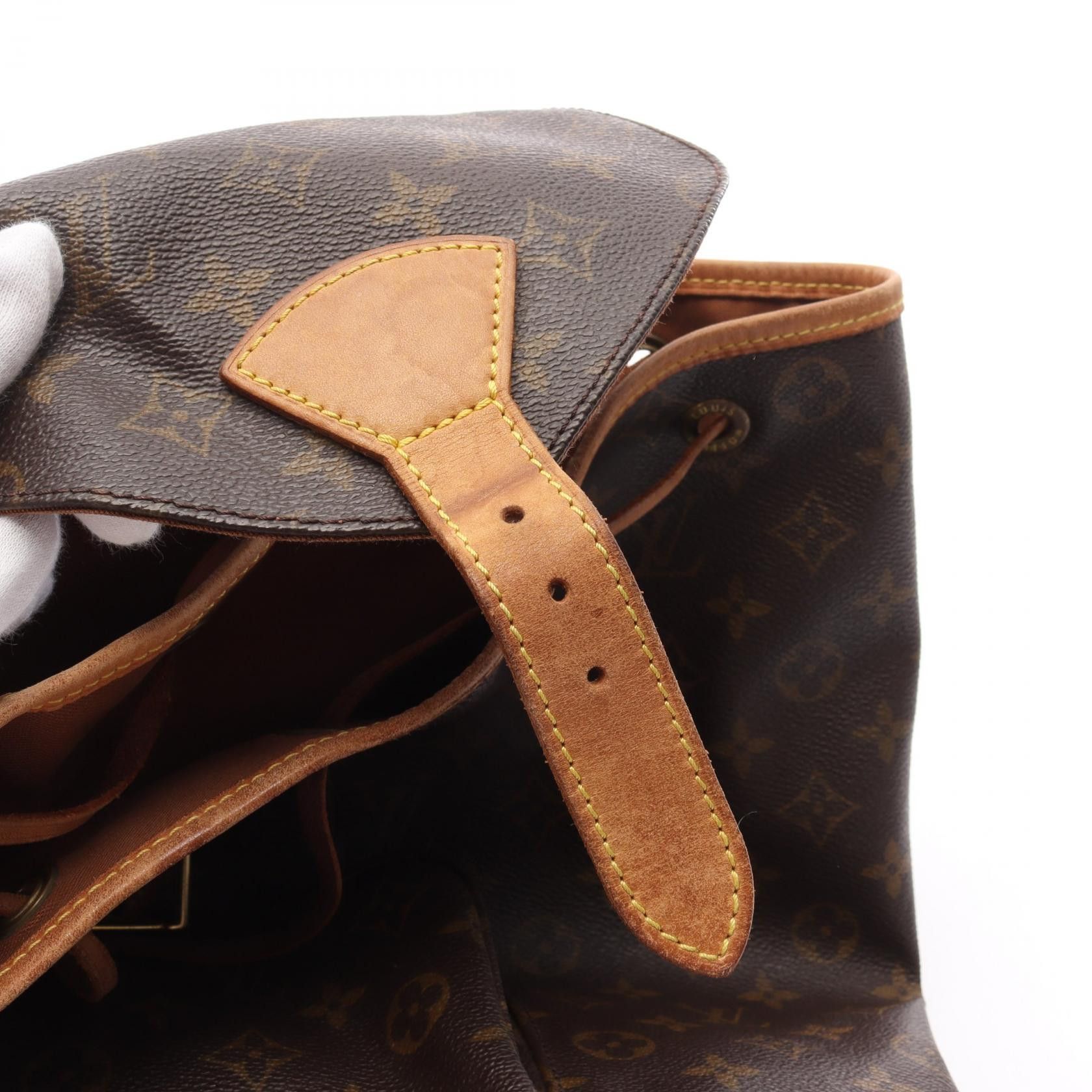 Louis Vuitton Louis Vuitton Montsouris Gm Monogram Backpack Rucksack Leather Brown Size ONE SIZE - 11 Thumbnail