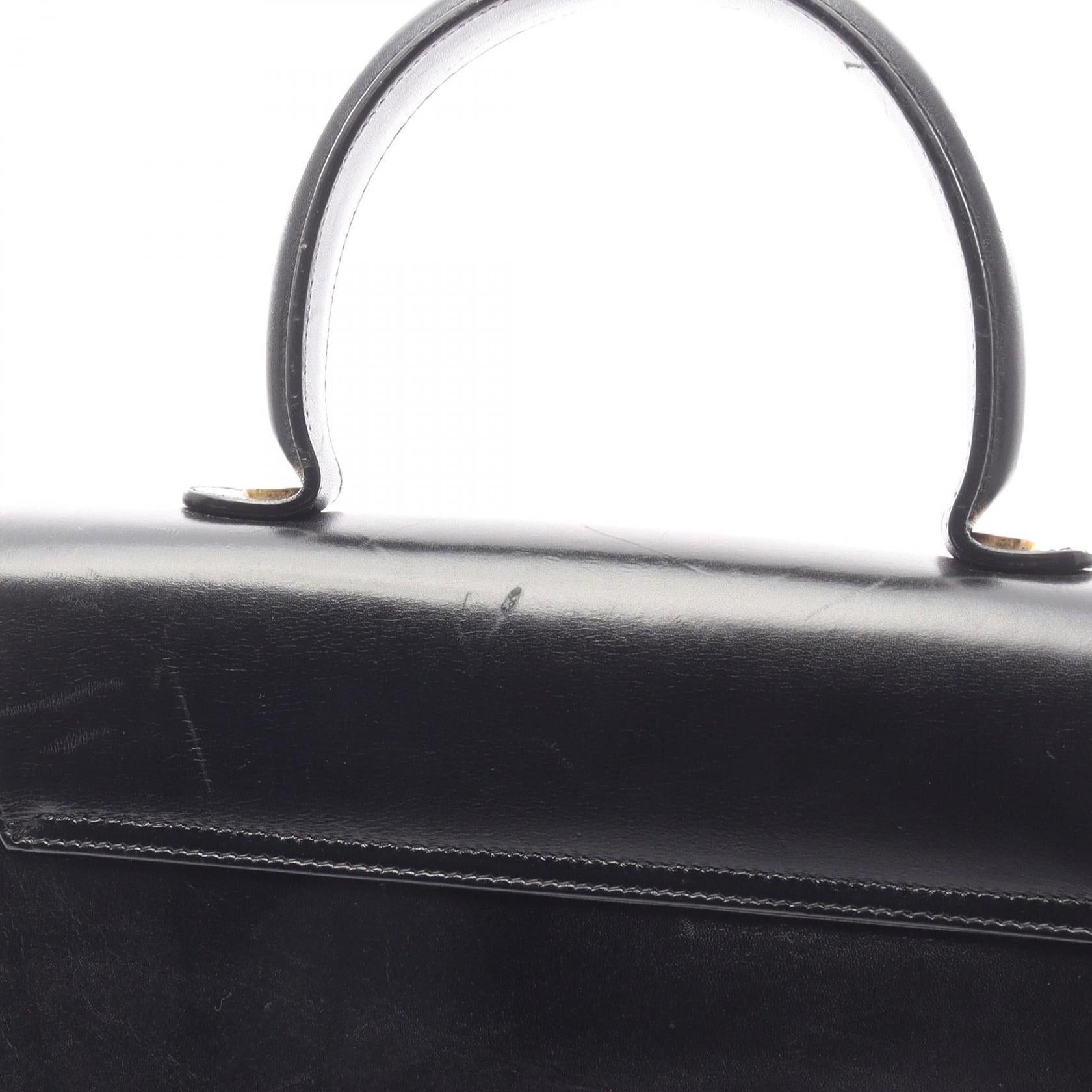 Salvatore Ferragamo Salvatore Ferragamo Gancini Handbag Leather Black Size ONE SIZE - 9 Thumbnail