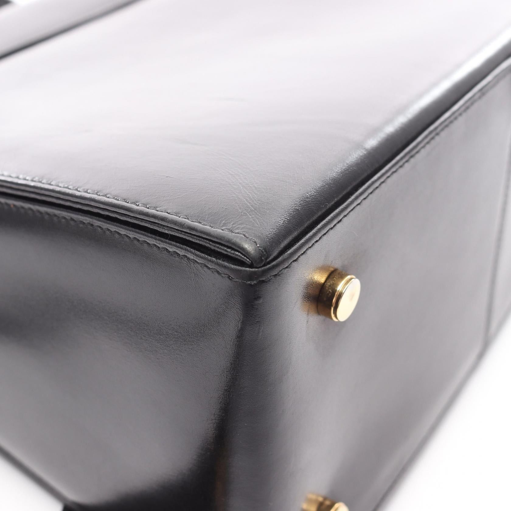 Salvatore Ferragamo Salvatore Ferragamo Gancini Handbag Leather Black Size ONE SIZE - 11 Thumbnail