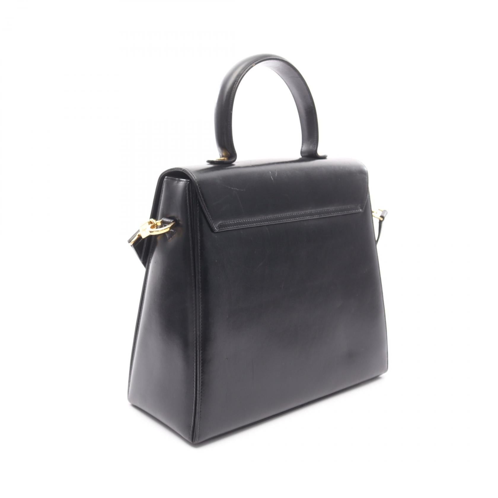 Salvatore Ferragamo Salvatore Ferragamo Gancini Handbag Leather Black Size ONE SIZE - 2 Thumbnail