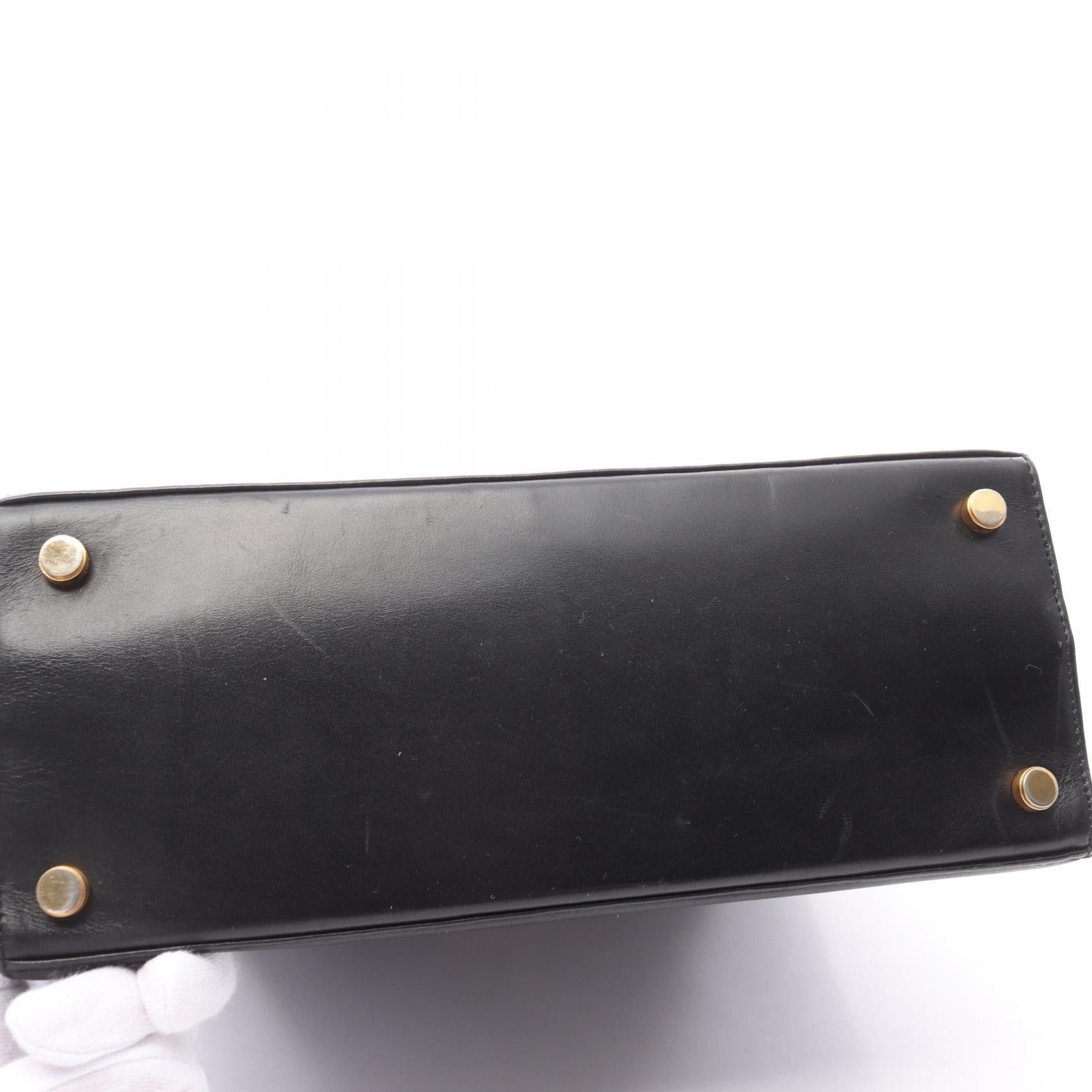 Salvatore Ferragamo Salvatore Ferragamo Vara Ribbon Handbag Leather Black Size ONE SIZE - 9 Thumbnail
