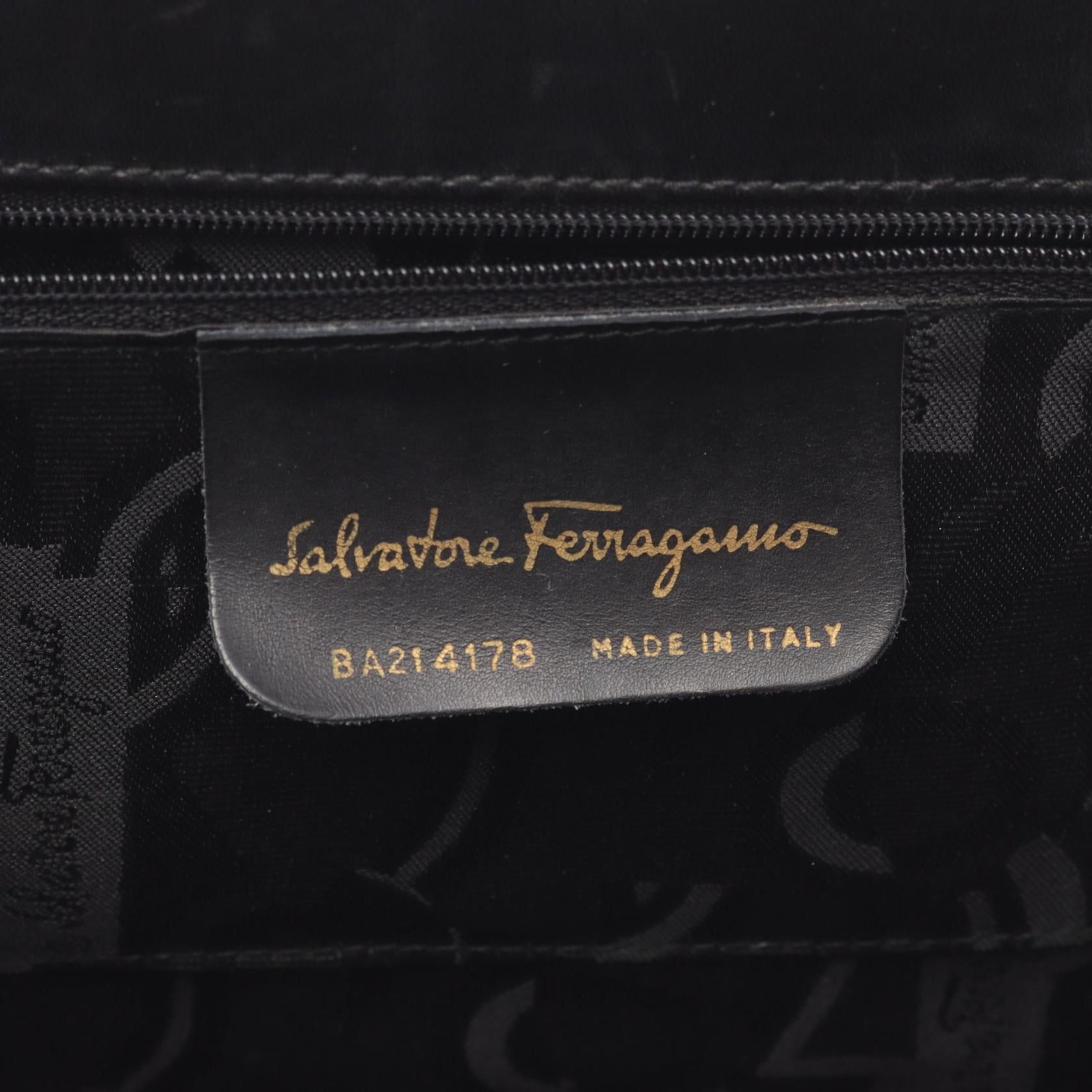 Salvatore Ferragamo Salvatore Ferragamo Vara Ribbon Handbag Leather Black Size ONE SIZE - 4 Thumbnail