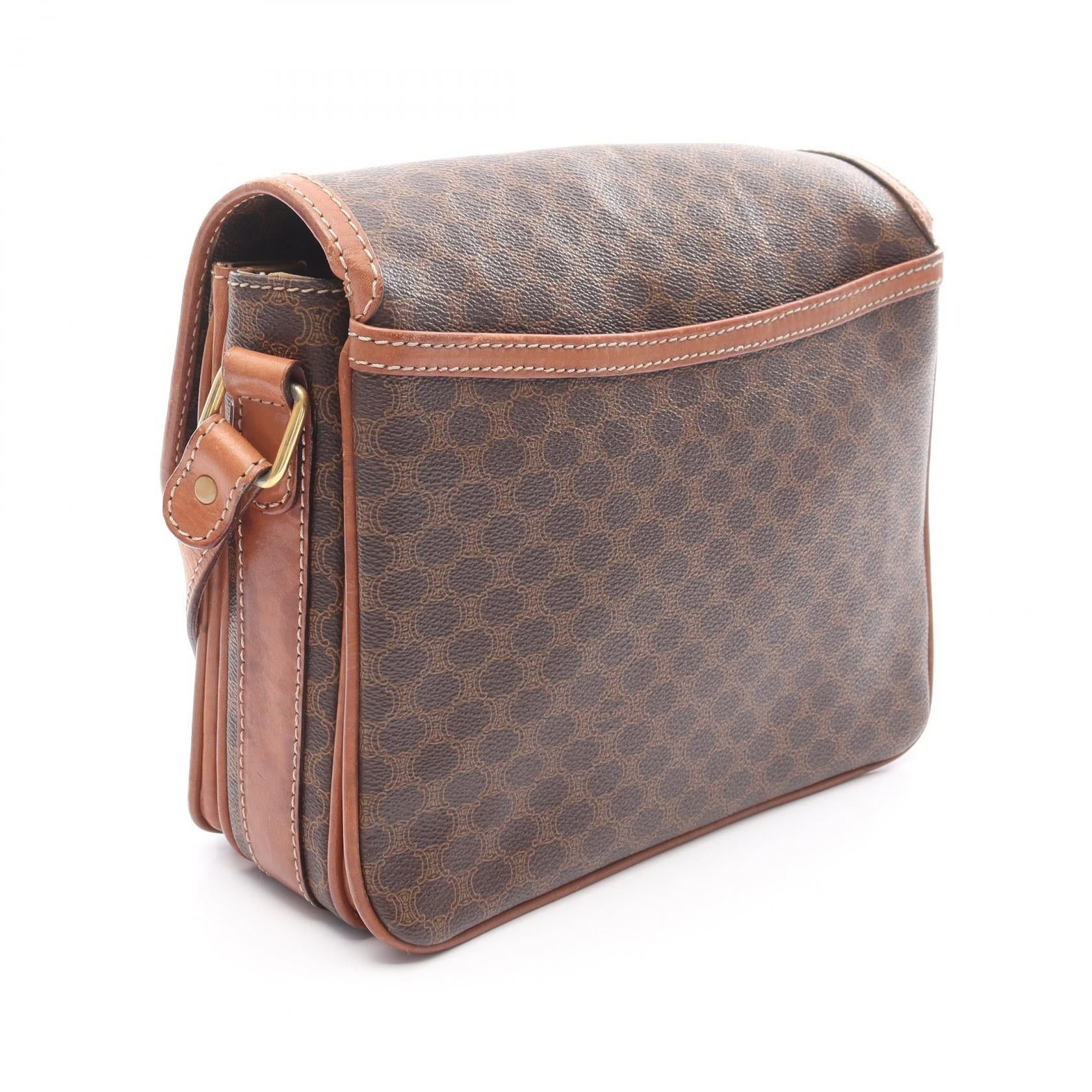 Celine Celine Macadam Shoulder Bag Leather Brown Size ONE SIZE - 2 Thumbnail