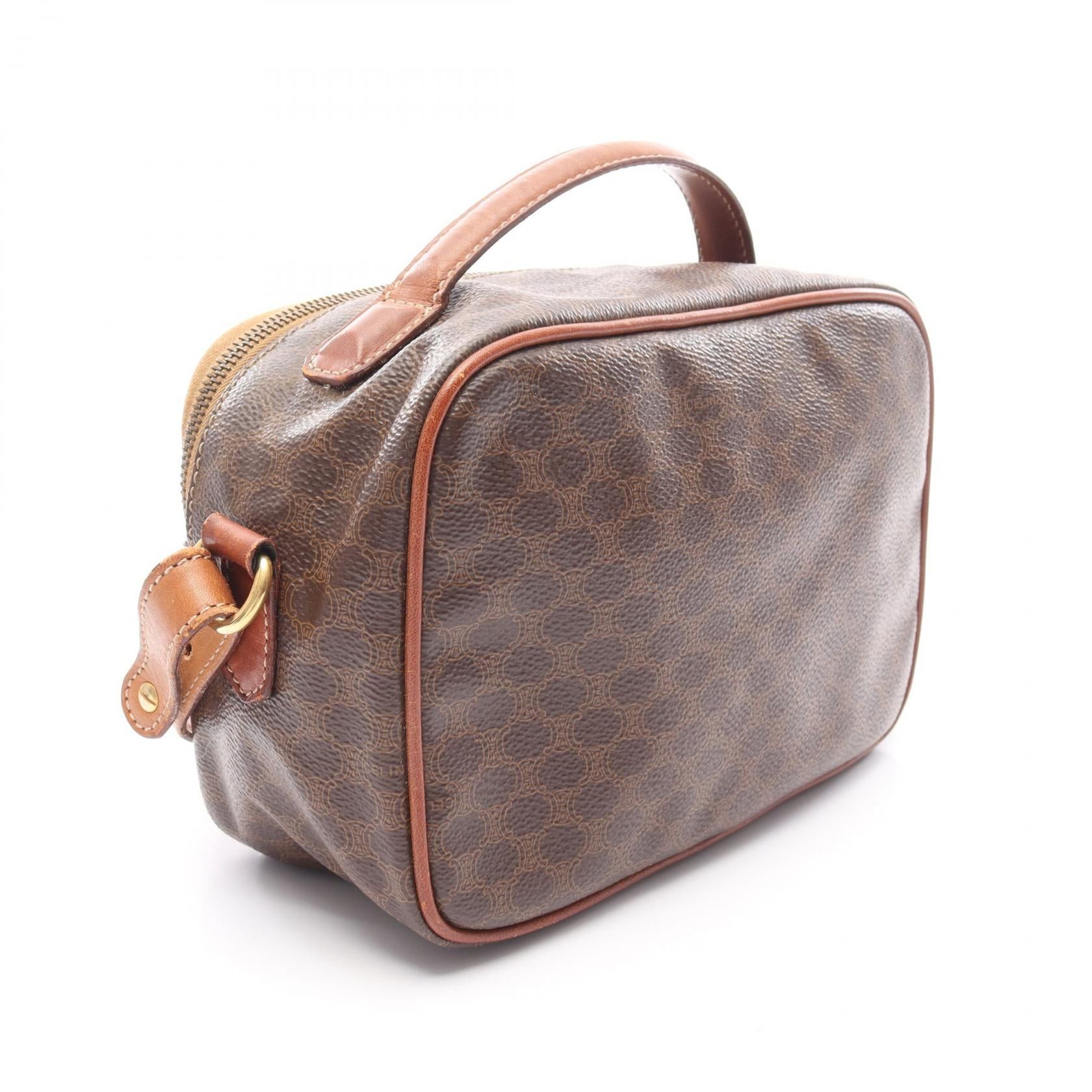 Celine Celine Macadam Handbag Leather Brown Size ONE SIZE - 2 Thumbnail