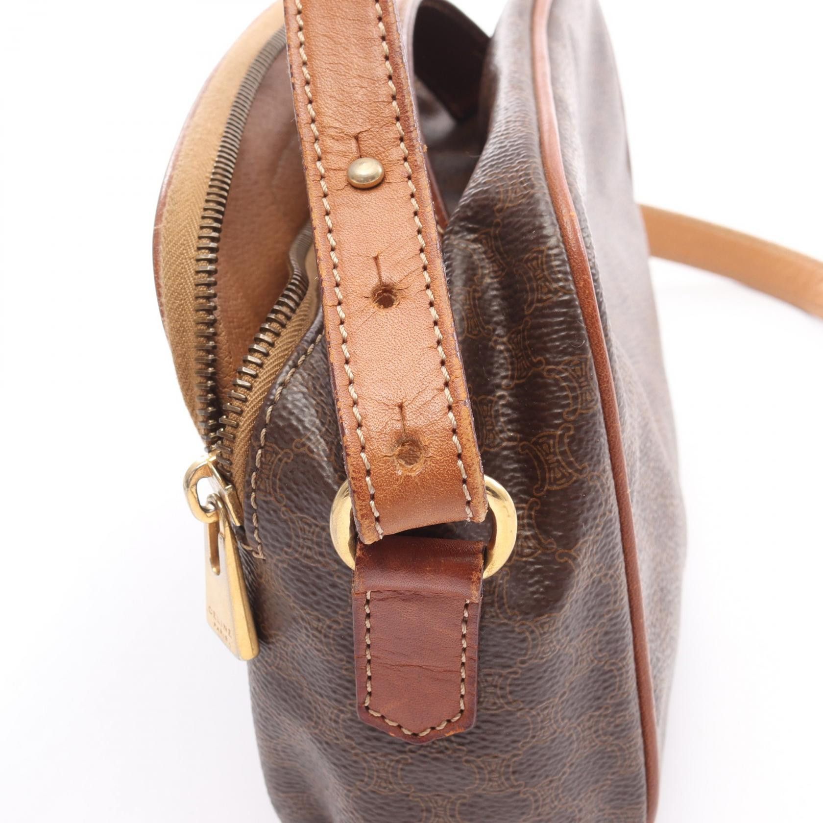 Celine Celine Macadam Handbag Leather Brown Size ONE SIZE - 11 Thumbnail