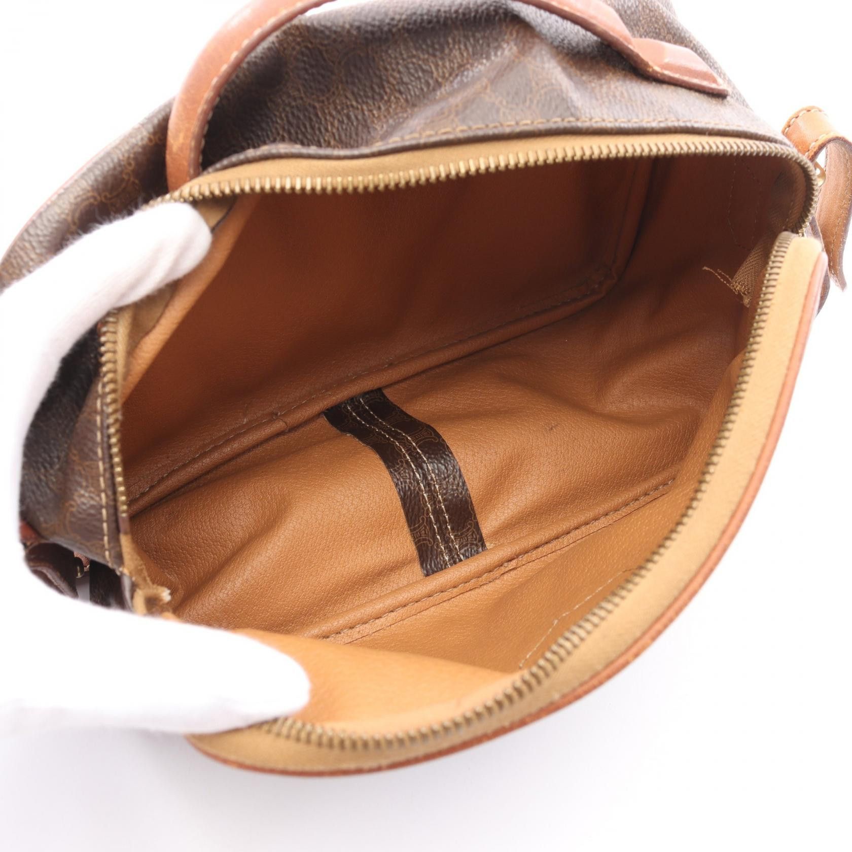 Celine Celine Macadam Handbag Leather Brown Size ONE SIZE - 3 Thumbnail