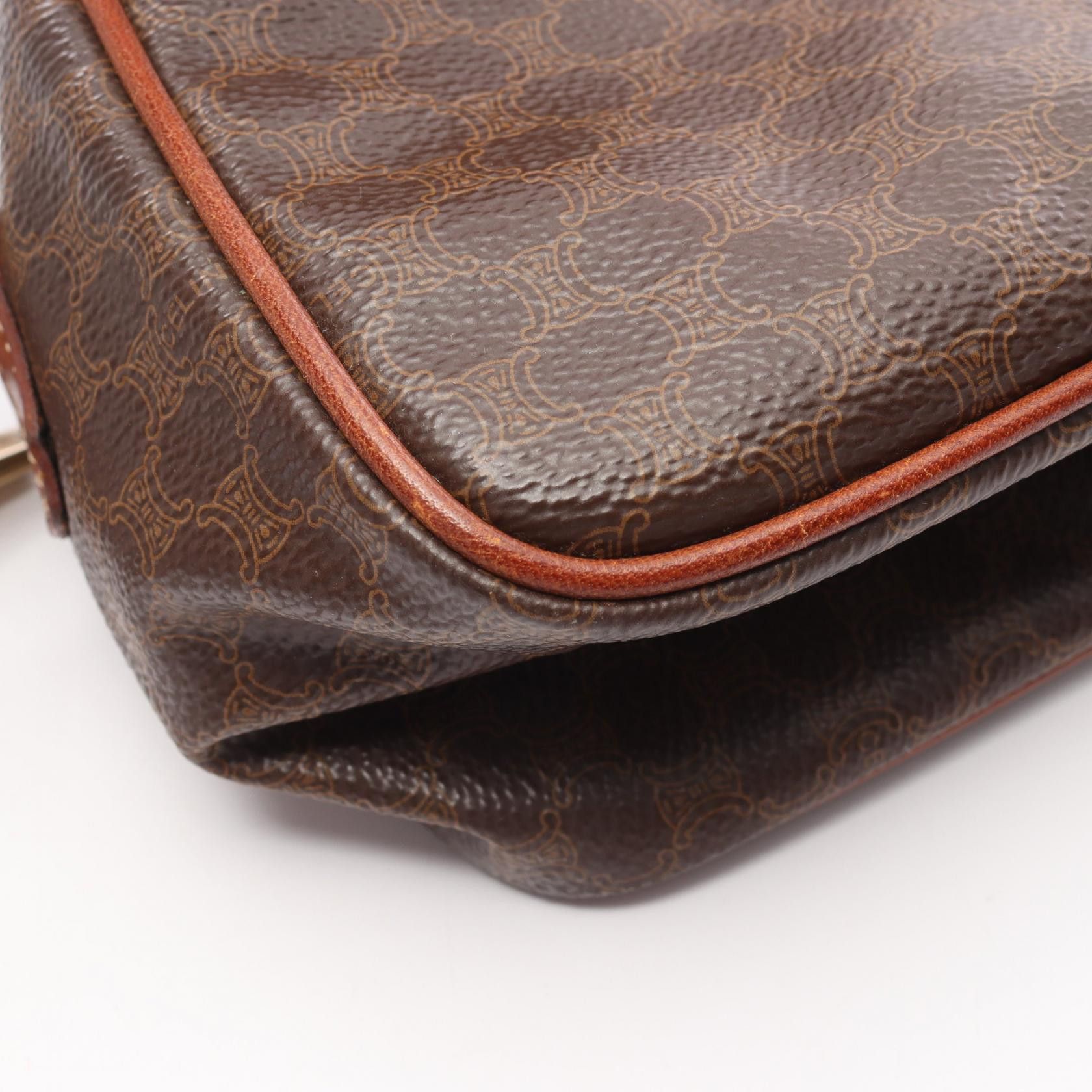 Celine Celine Macadam Handbag Leather Brown Size ONE SIZE - 8 Thumbnail