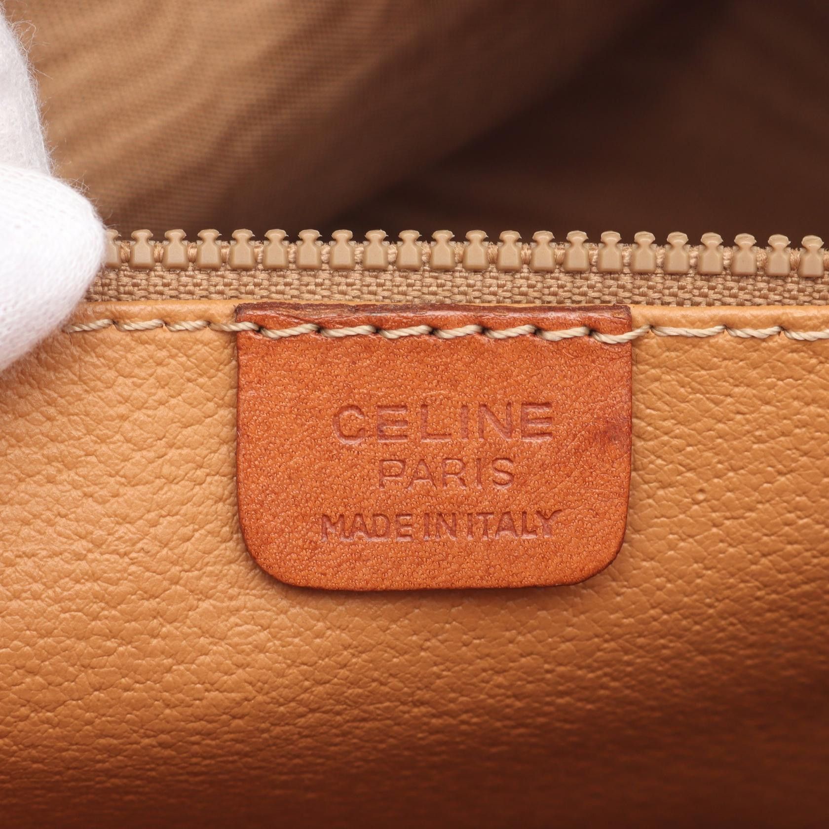 Celine Celine Macadam Handbag Mini Boston Bag Leather Brown Size ONE SIZE - 4 Thumbnail