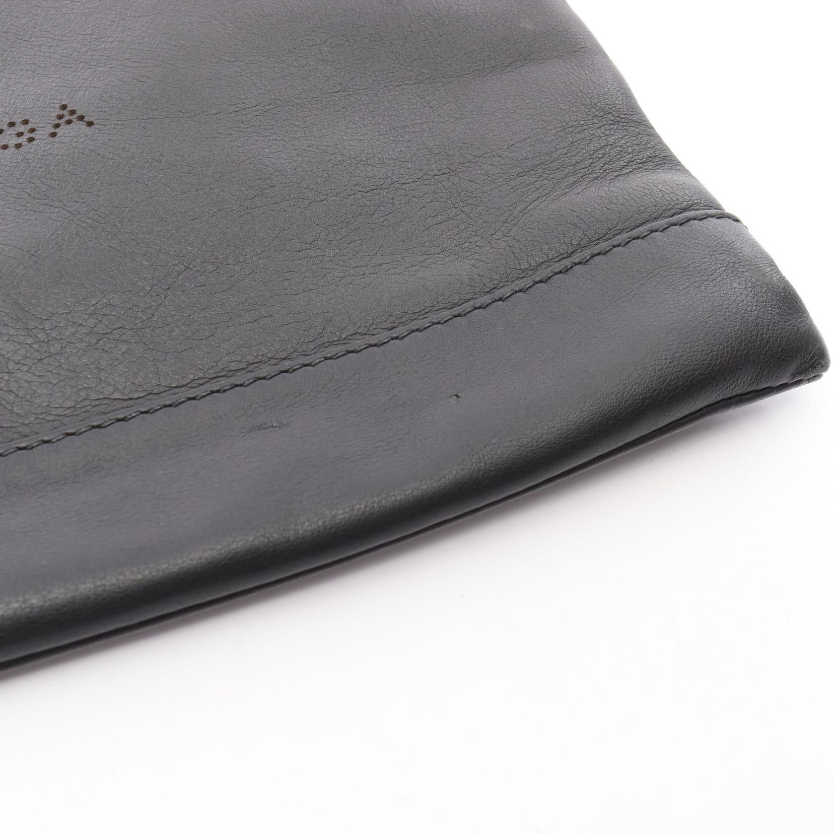Balenciaga Balenciaga Navy Clip M Clutch Bag Punching Logo Leather Black Size ONE SIZE - 6 Thumbnail