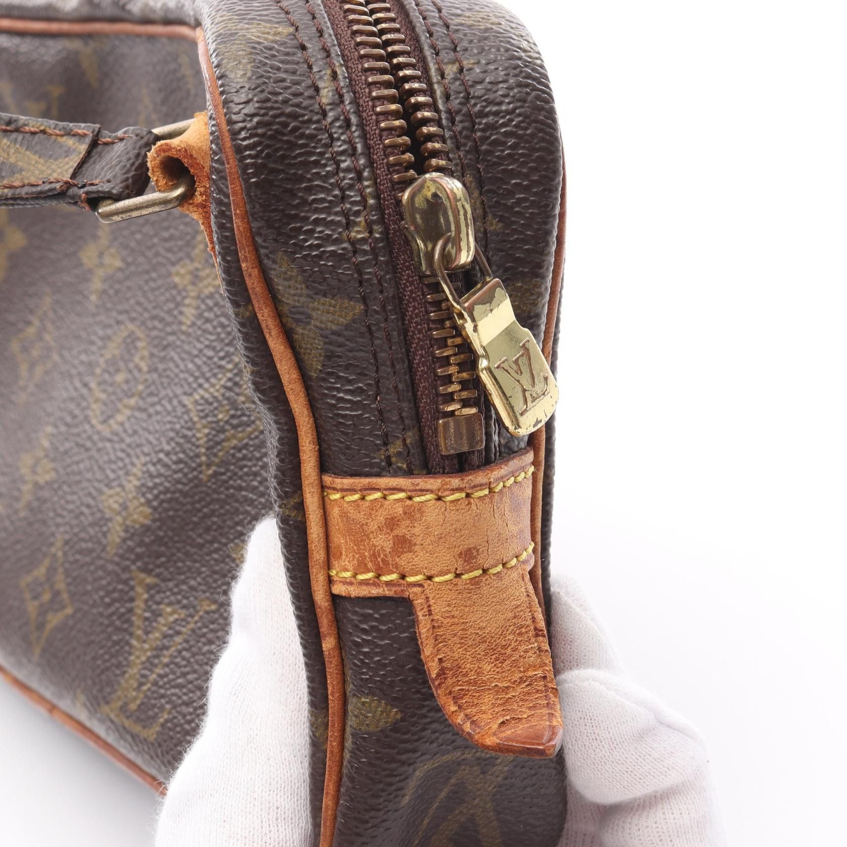 Louis Vuitton Louis Vuitton Marly Monogram Shoulder Bag Leather Brown Size ONE SIZE - 8 Thumbnail