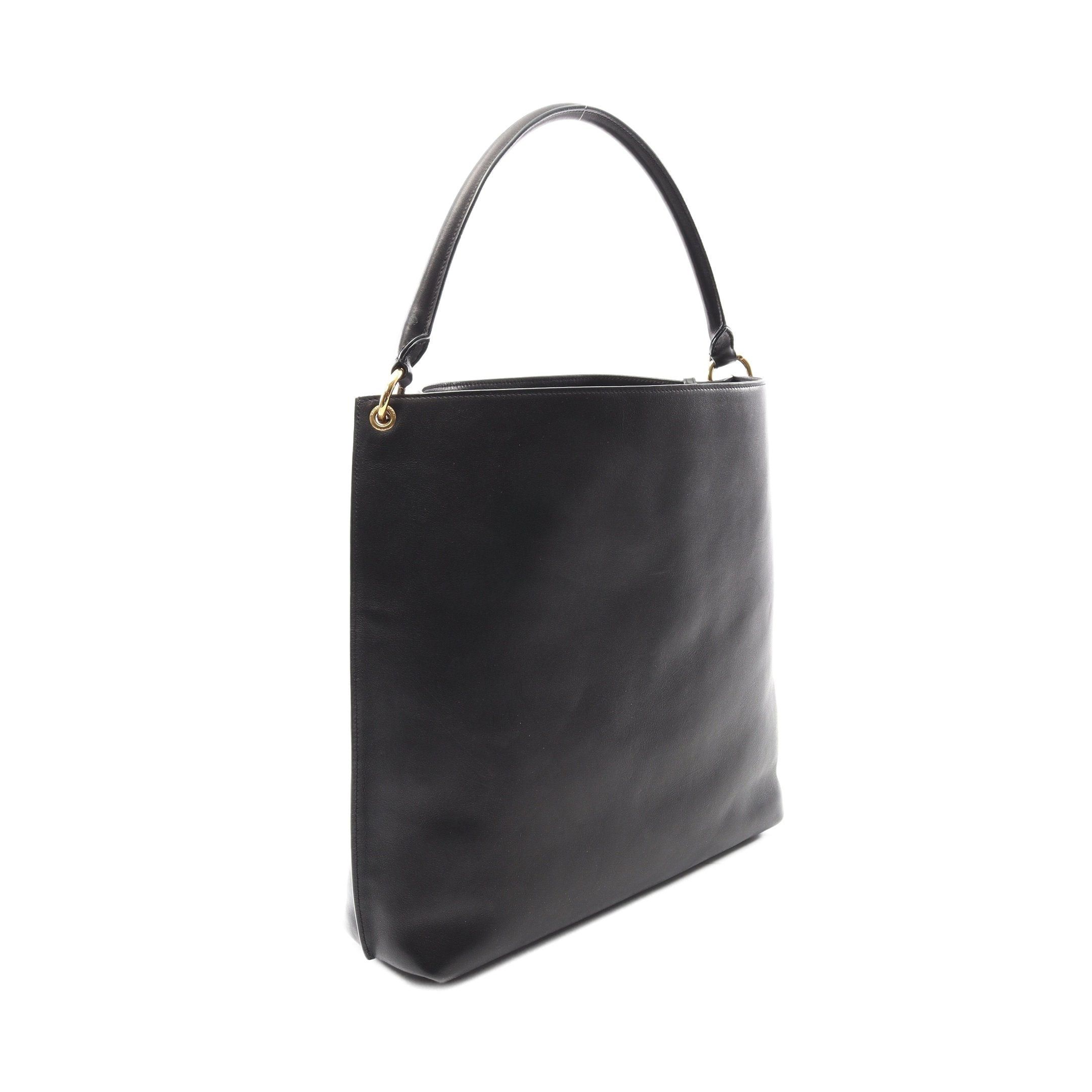 Yves Saint Laurent Yves Saint Laurent Hobo One Shoulder Bag Leather Black With Pouch Size ONE SIZE - 2 Thumbnail