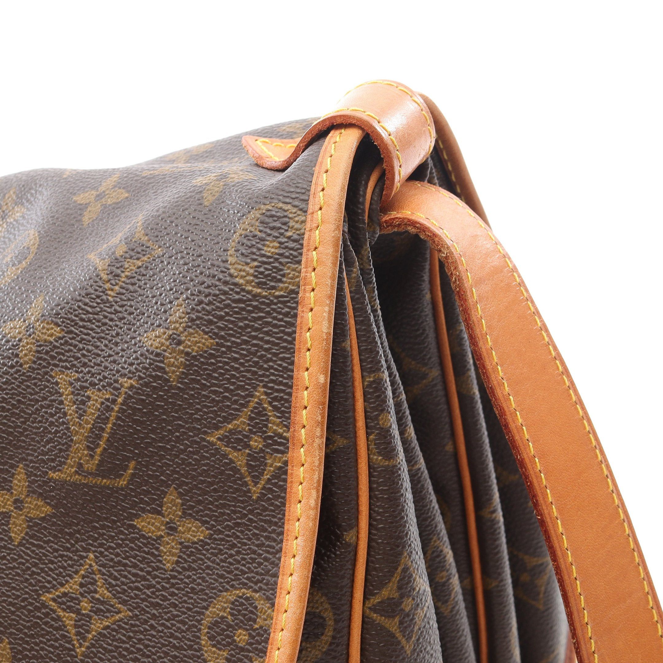 Louis Vuitton Louis Vuitton Saumur 35 Monogram Shoulder Bag Leather Brown Size ONE SIZE - 8 Thumbnail