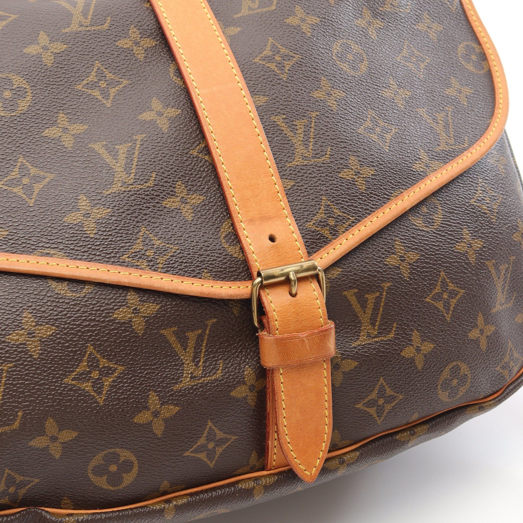 Louis Vuitton Louis Vuitton Saumur 35 Monogram Shoulder Bag Leather Brown Size ONE SIZE - 9 Thumbnail