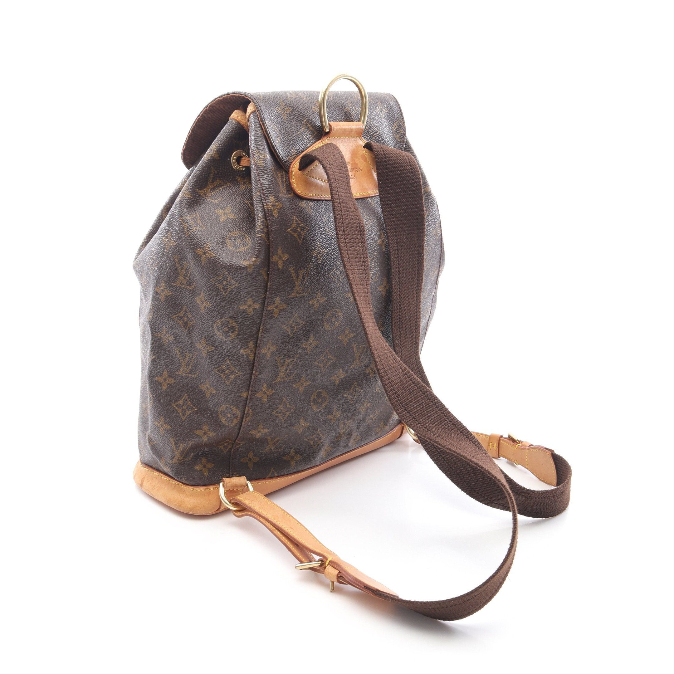 Louis Vuitton Louis Vuitton Montsouris Gm Monogram Backpack Rucksack Leather Brown Size ONE SIZE - 2 Thumbnail
