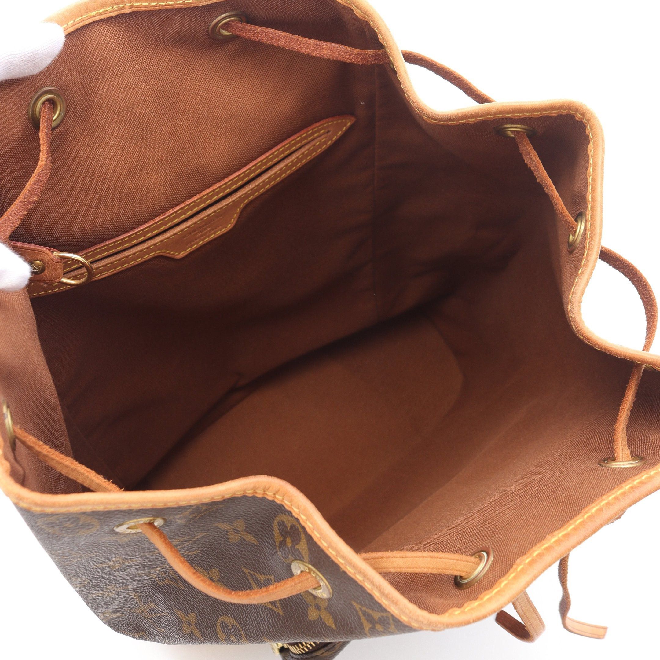 Louis Vuitton Louis Vuitton Montsouris Gm Monogram Backpack Rucksack Leather Brown Size ONE SIZE - 3 Thumbnail