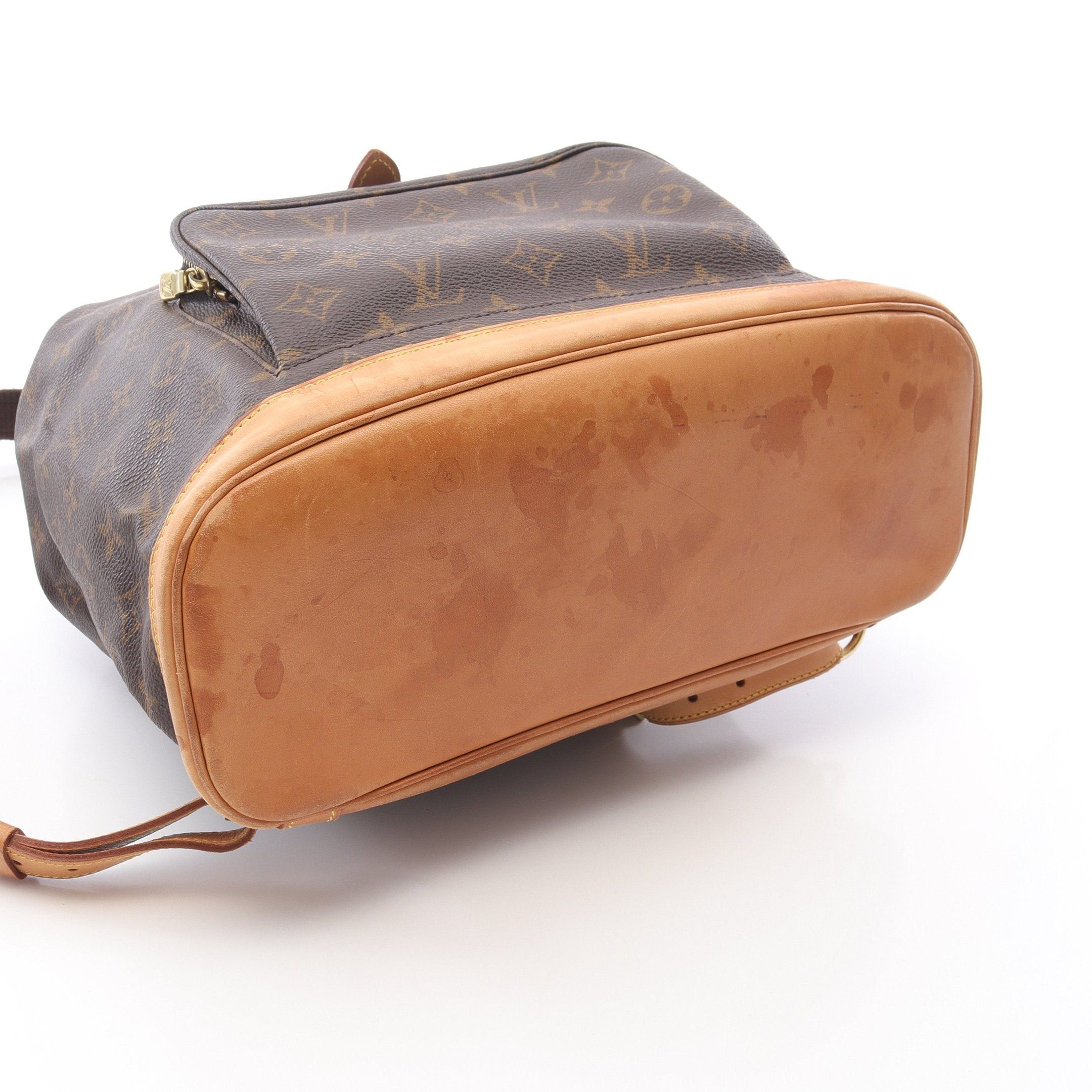 Louis Vuitton Louis Vuitton Montsouris Gm Monogram Backpack Rucksack Leather Brown Size ONE SIZE - 6 Thumbnail