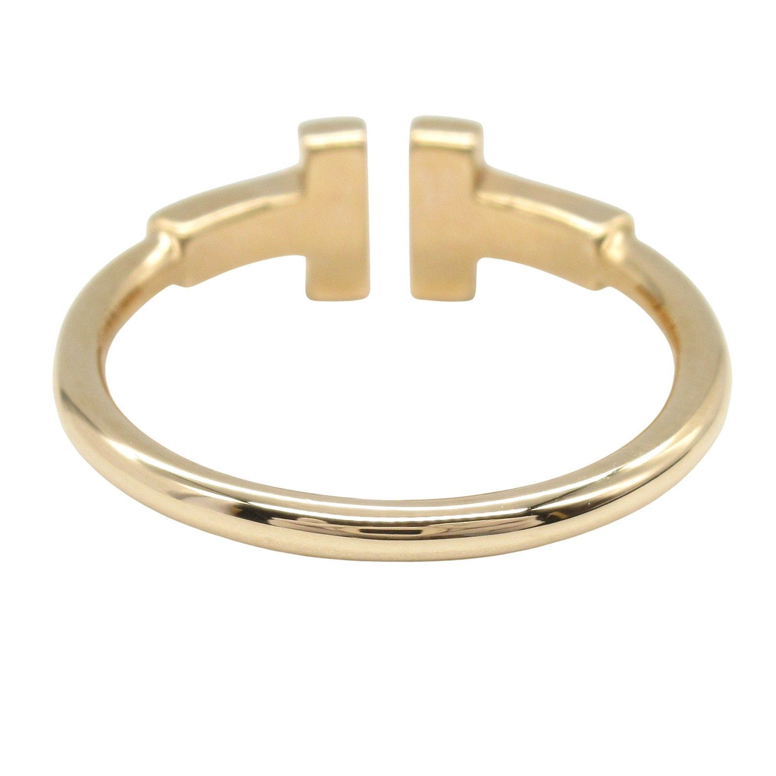 Tiffany & Co. Tiffany Co T-Wire Ring K18Pg (Pink Gold) Diamond Gold Size ONE SIZE - 3 Thumbnail