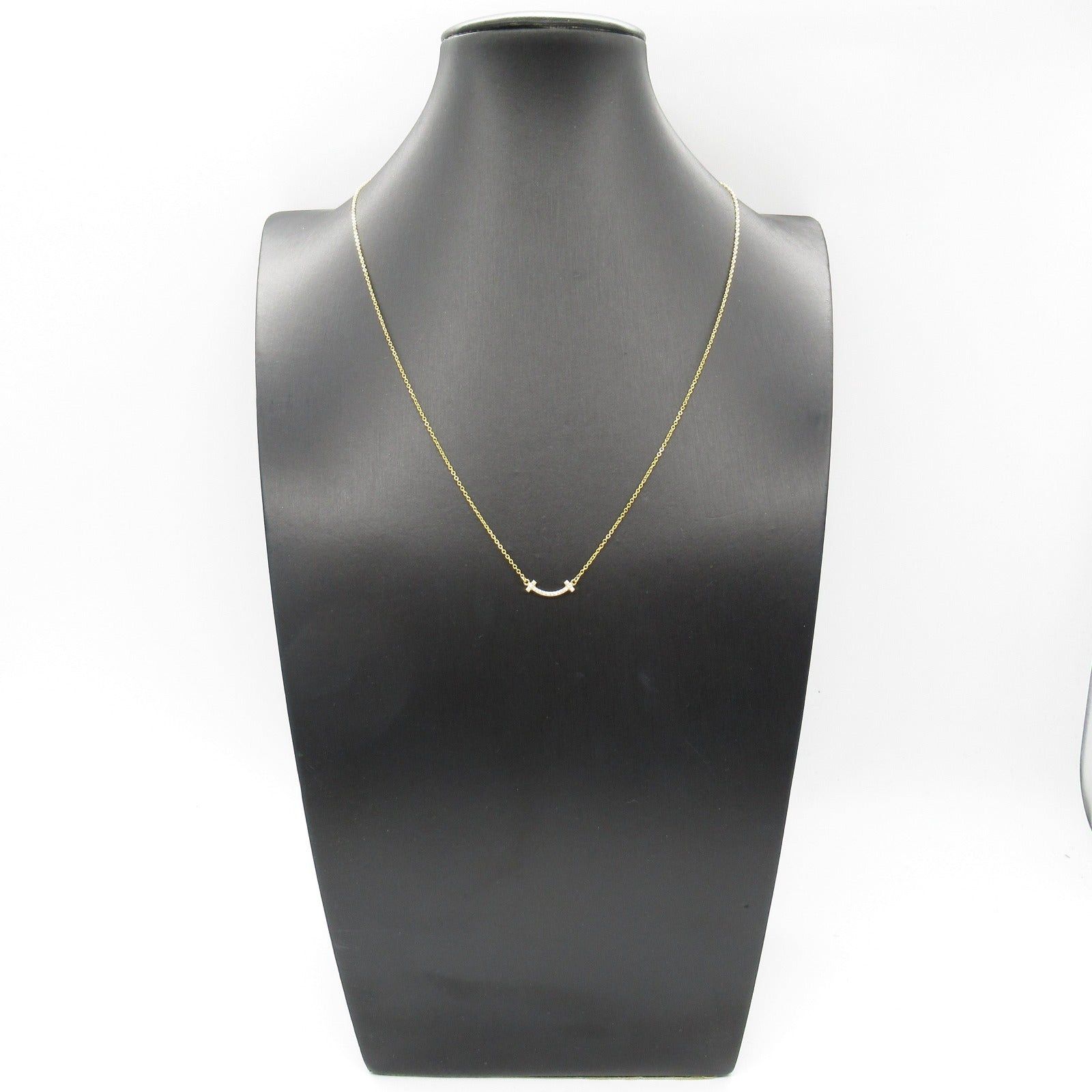 Tiffany & Co. Tiffany Co T-Smile Mini Necklace K18 (Yellow Gold) Diamond Gold Size ONE SIZE - 6 Thumbnail