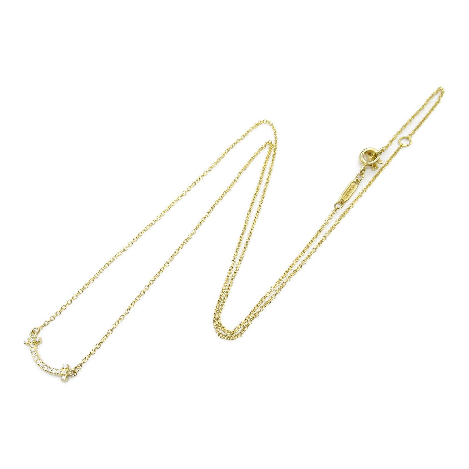 Tiffany & Co. Tiffany Co T-Smile Mini Necklace K18 (Yellow Gold) Diamond Gold Size ONE SIZE - 3 Thumbnail