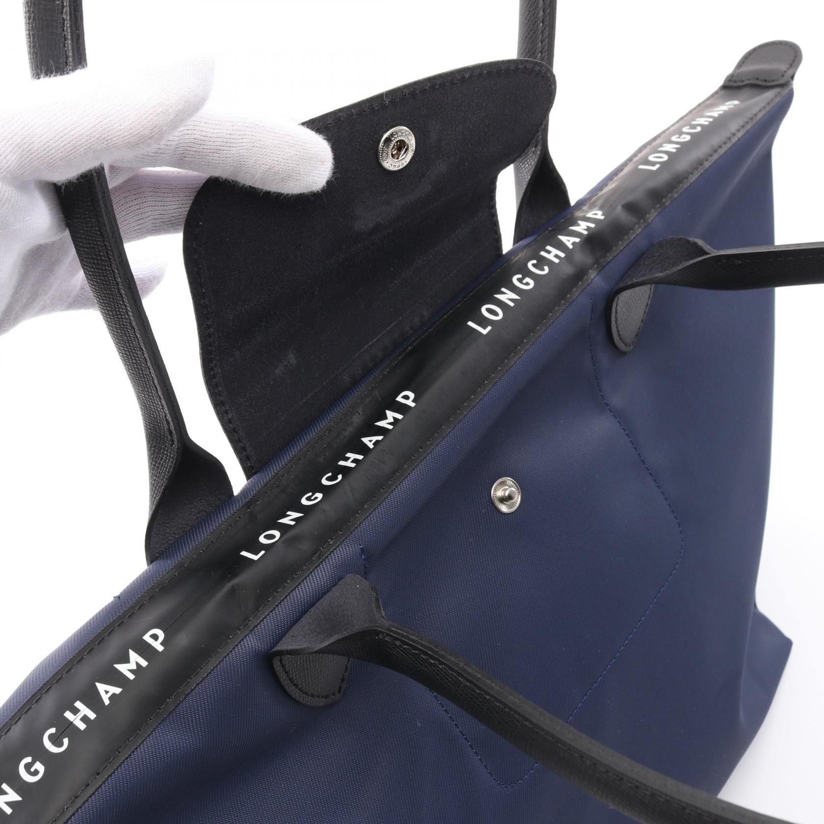 Longchamp Longchamp Le Preage Energy L Handbag Tote Bag Others Nylon Canvas Navy Black Size ONE SIZE - 5 Thumbnail