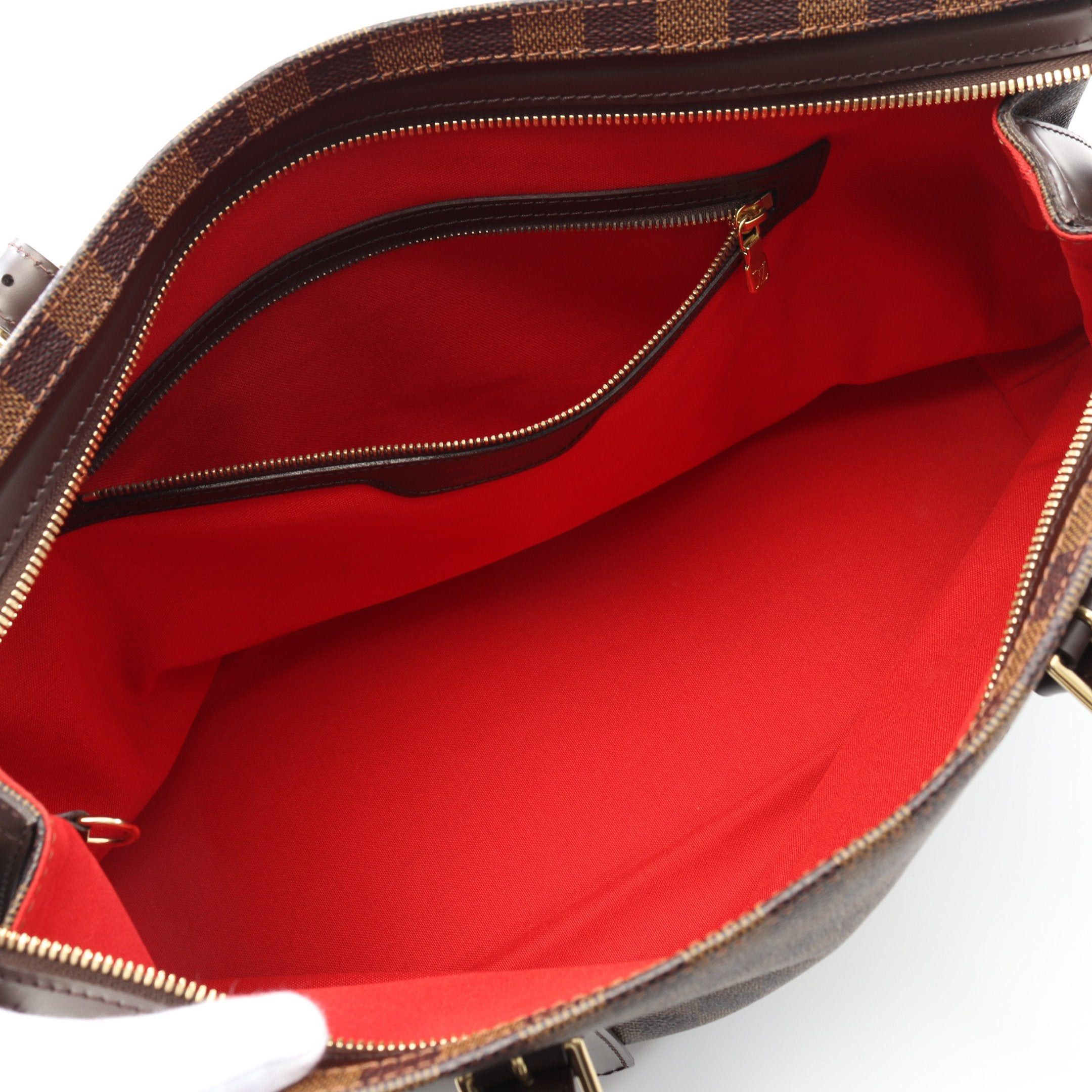 Louis Vuitton Louis Vuitton Chelsea Damier Ebene Shoulder Bag Tote Leather Brown Size ONE SIZE - 3 Thumbnail
