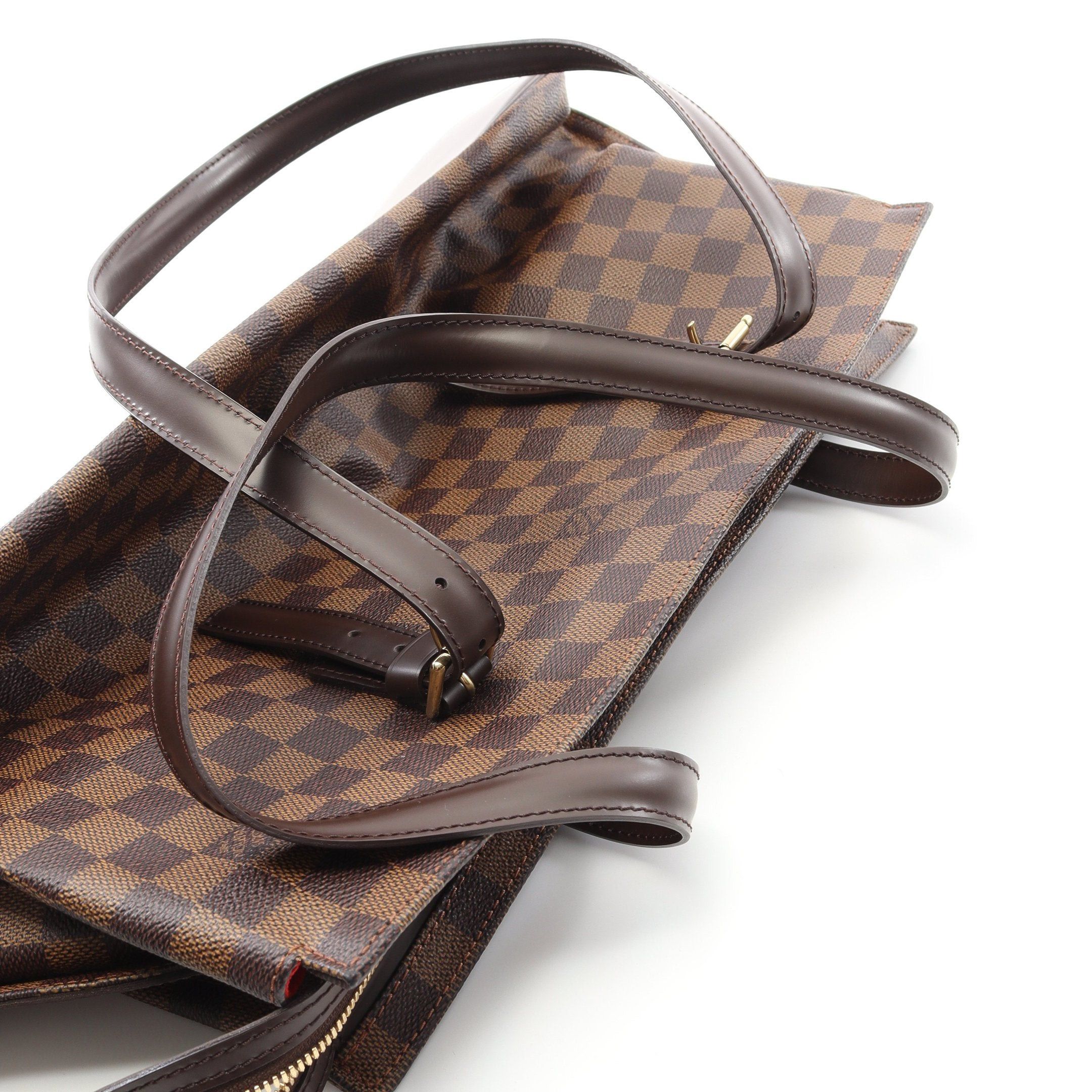 Louis Vuitton Louis Vuitton Chelsea Damier Ebene Shoulder Bag Tote Leather Brown Size ONE SIZE - 7 Thumbnail