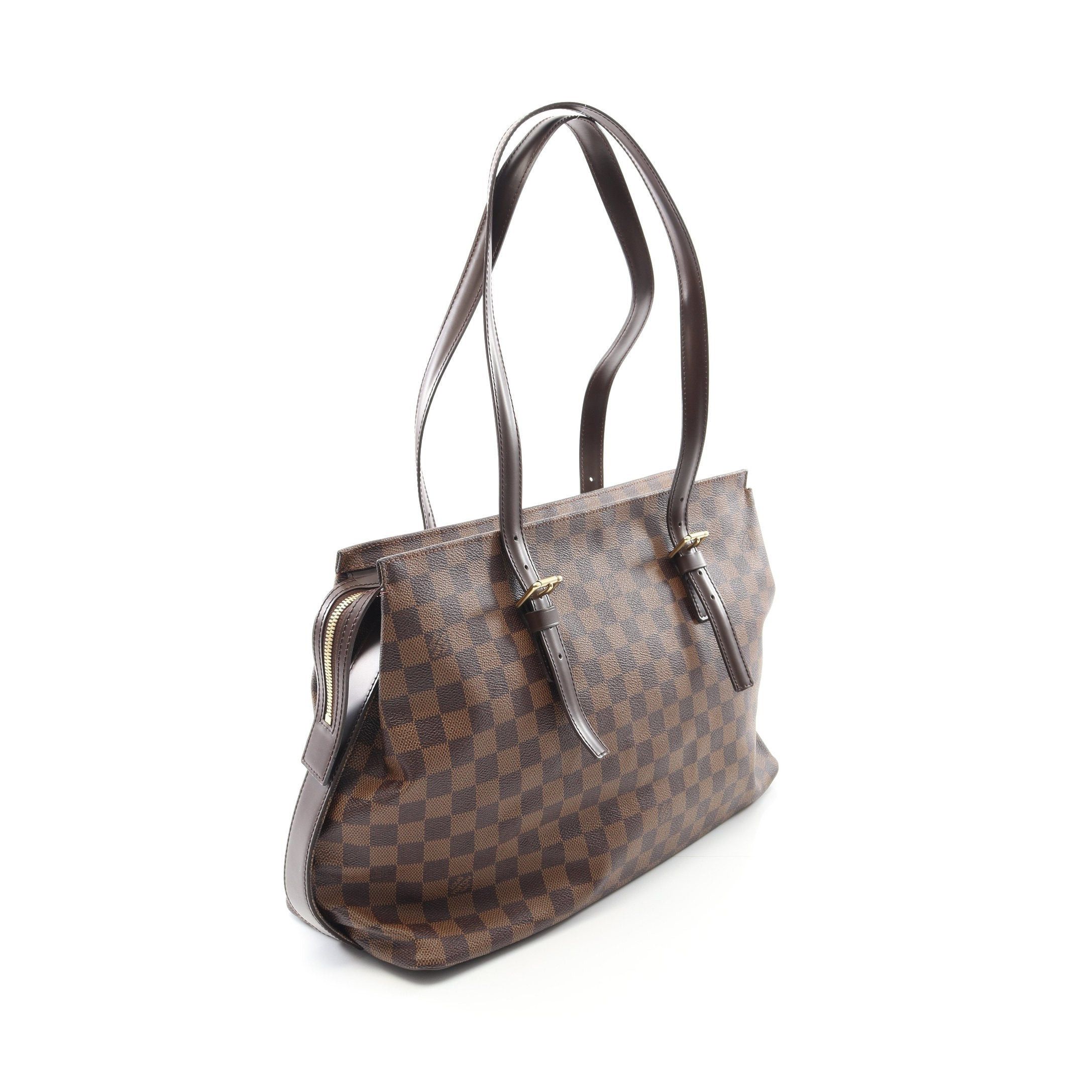 Louis Vuitton Louis Vuitton Chelsea Damier Ebene Shoulder Bag Tote Leather Brown Size ONE SIZE - 2 Thumbnail