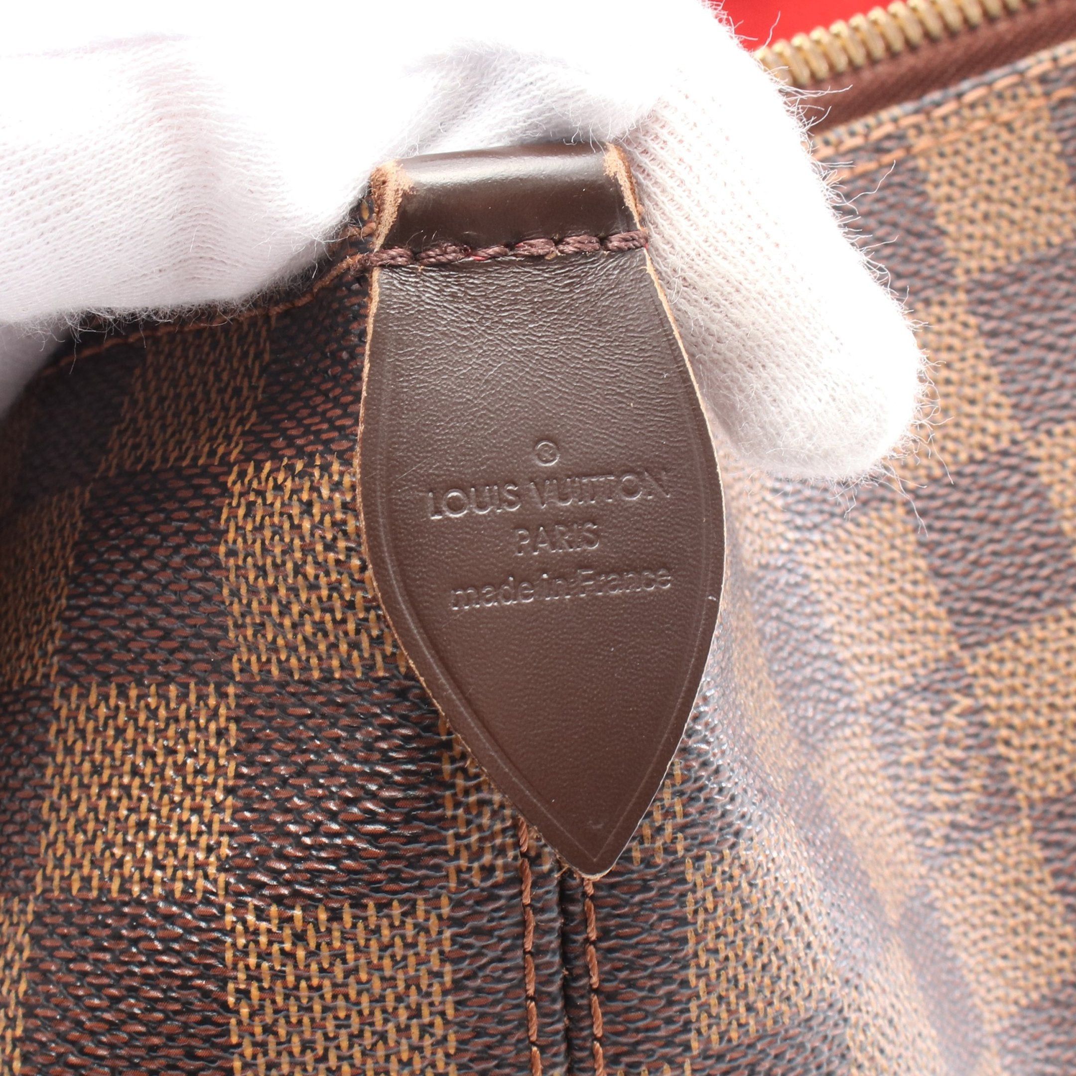 Louis Vuitton Louis Vuitton Saleya Mm Damier Ebene Handbag Tote Bag Leather Brown Size ONE SIZE - 4 Thumbnail