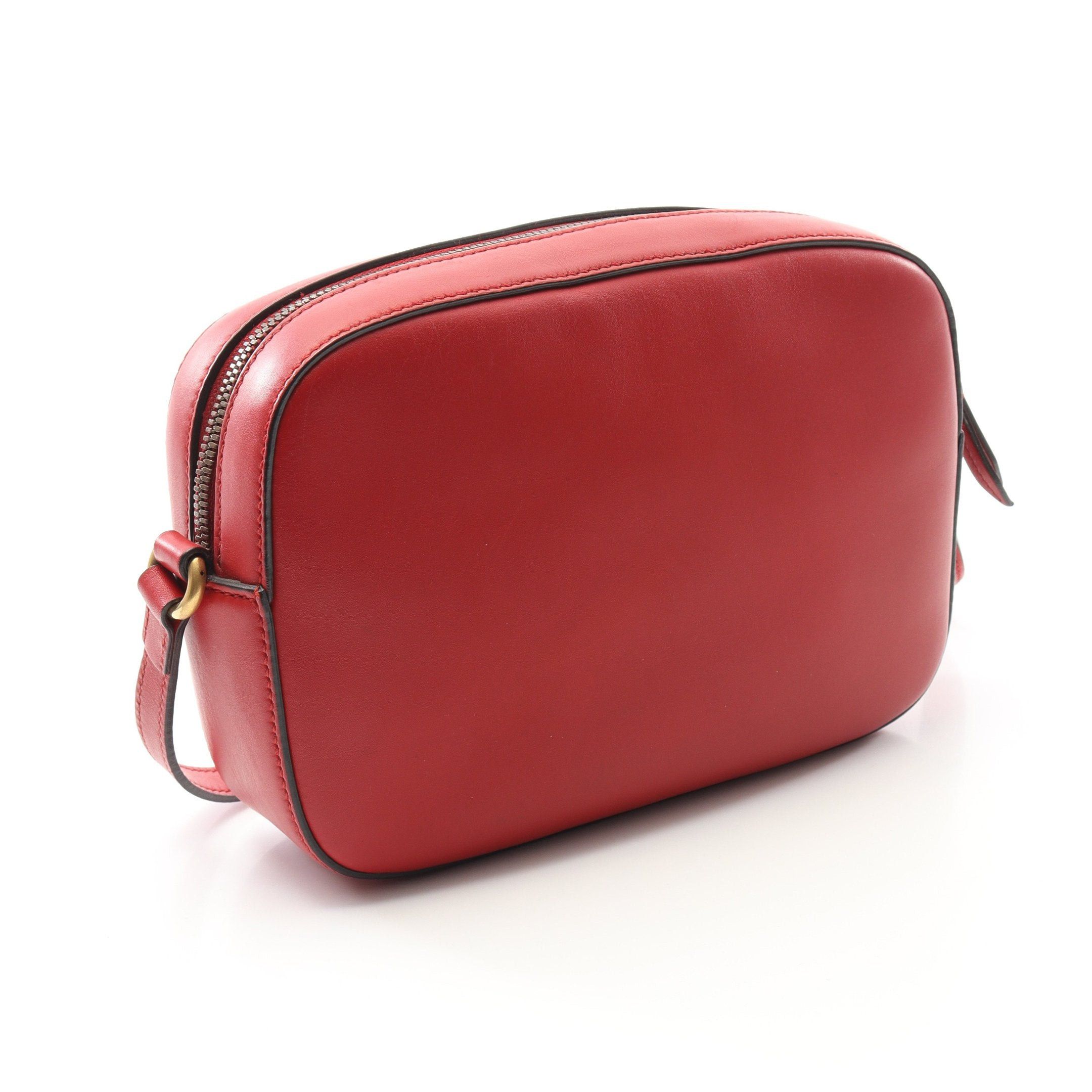 Gucci Gucci Webbing Line Shoulder Bag Leather Red Navy Size ONE SIZE - 2 Thumbnail