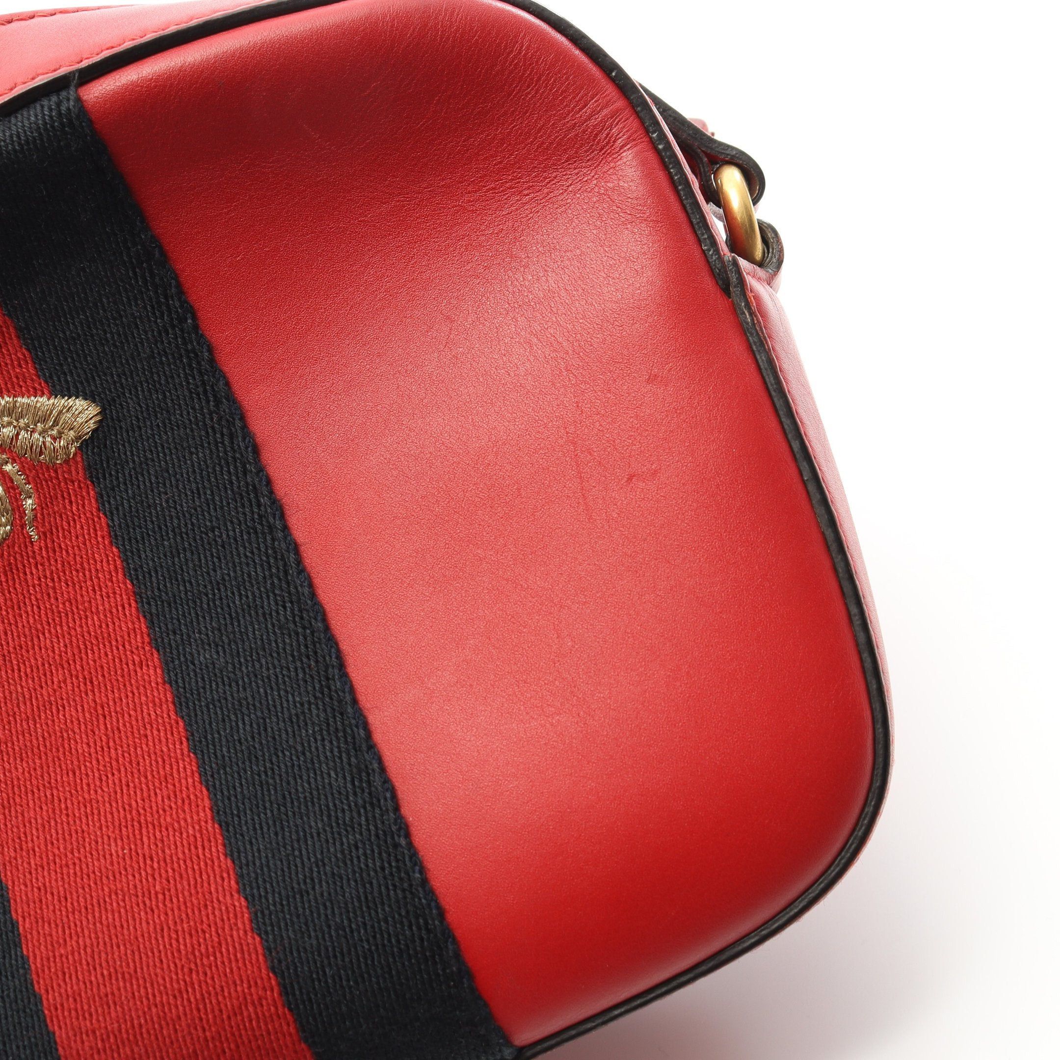 Gucci Gucci Webbing Line Shoulder Bag Leather Red Navy Size ONE SIZE - 7 Thumbnail