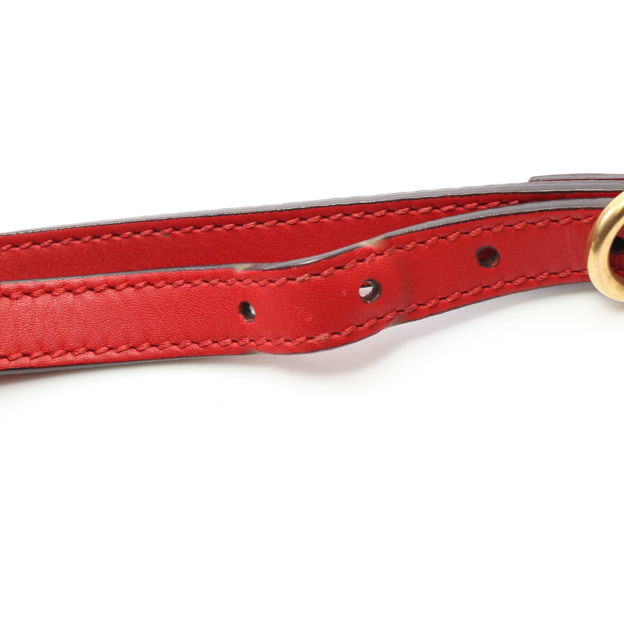 Gucci Gucci Webbing Line Shoulder Bag Leather Red Navy Size ONE SIZE - 9 Thumbnail